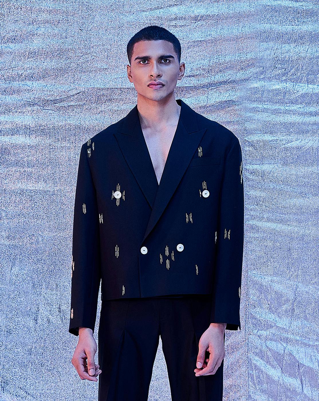 Cropped Embroidered Blazer, a product by Line Outline