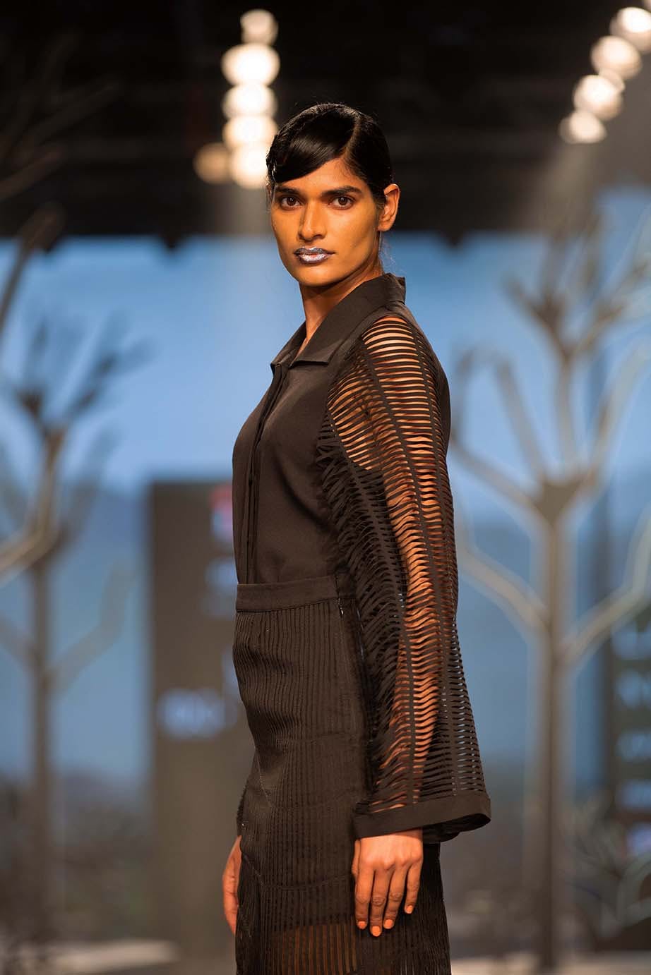 Shirt with swivelled sleeves, a product by Shriya Khanna