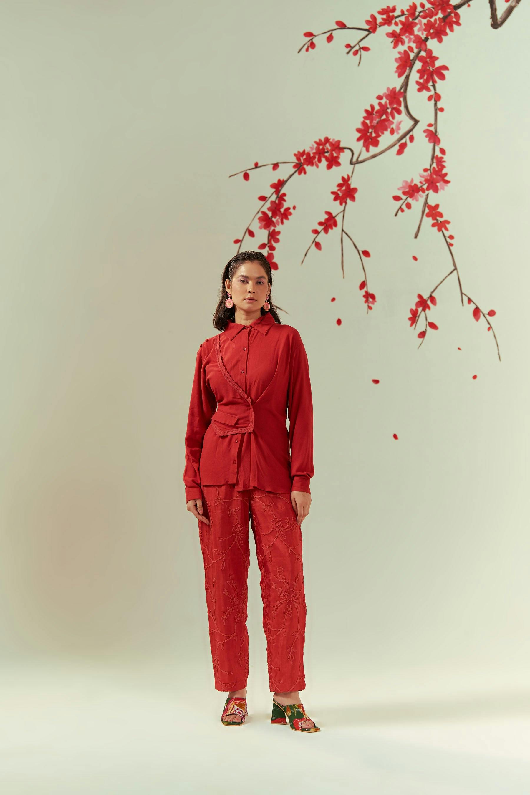 Zen Red Co-ord Set, a product by COEUR by Ankita Khurana