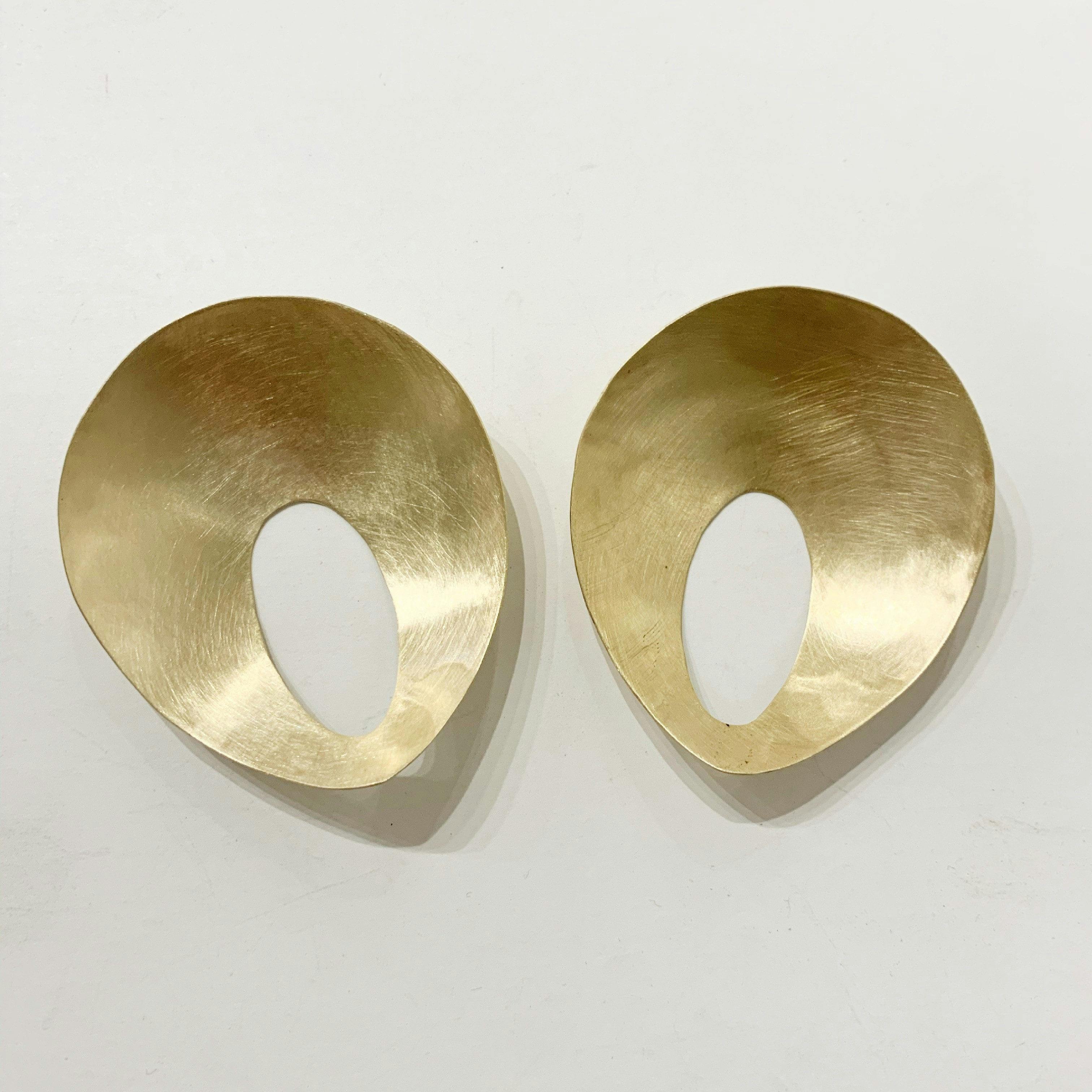 Artemis Shield Earrings in Oval, a product by Jenny Greco Jewellery