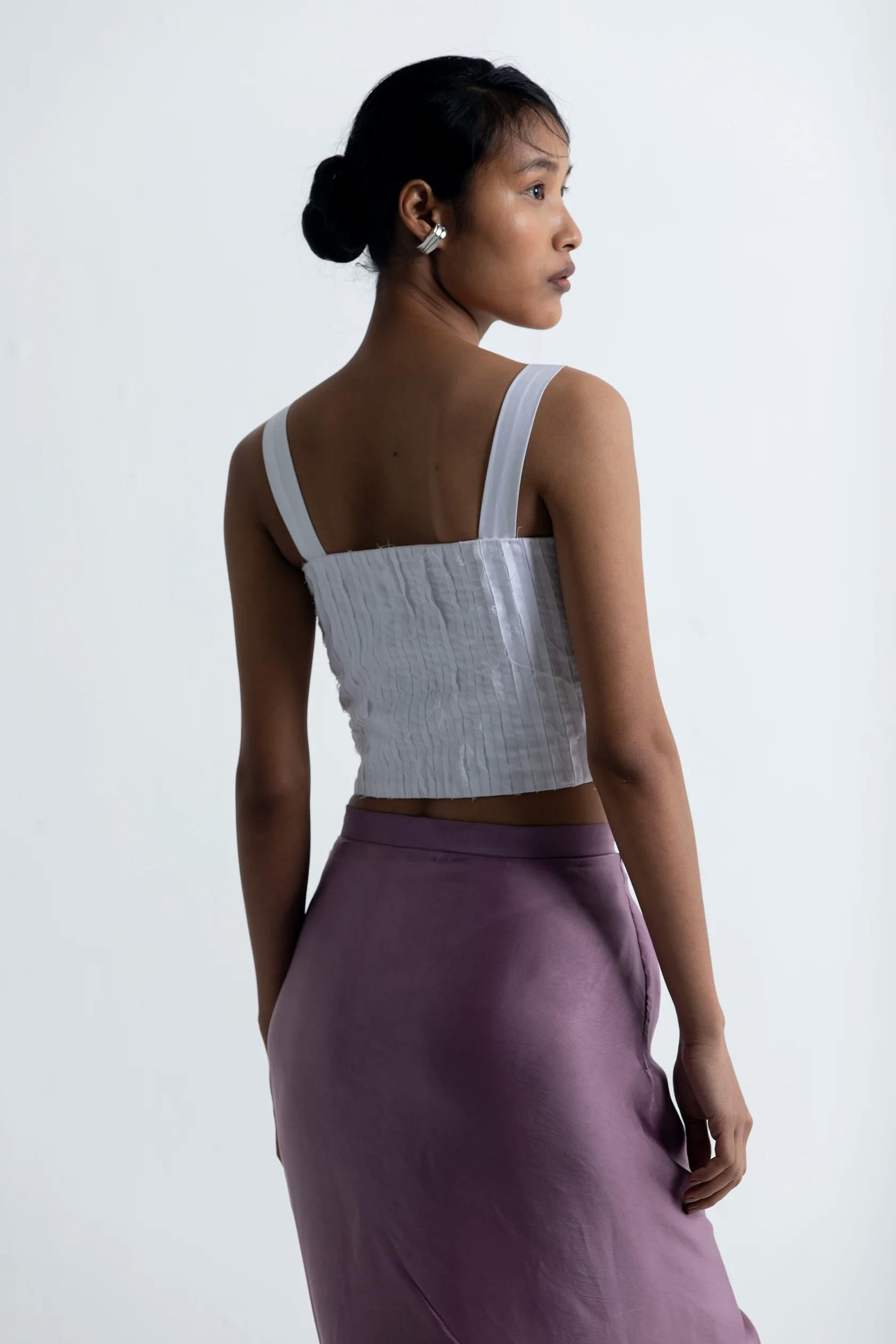 Thumbnail preview #2 for Lilac Overlap drape skirt