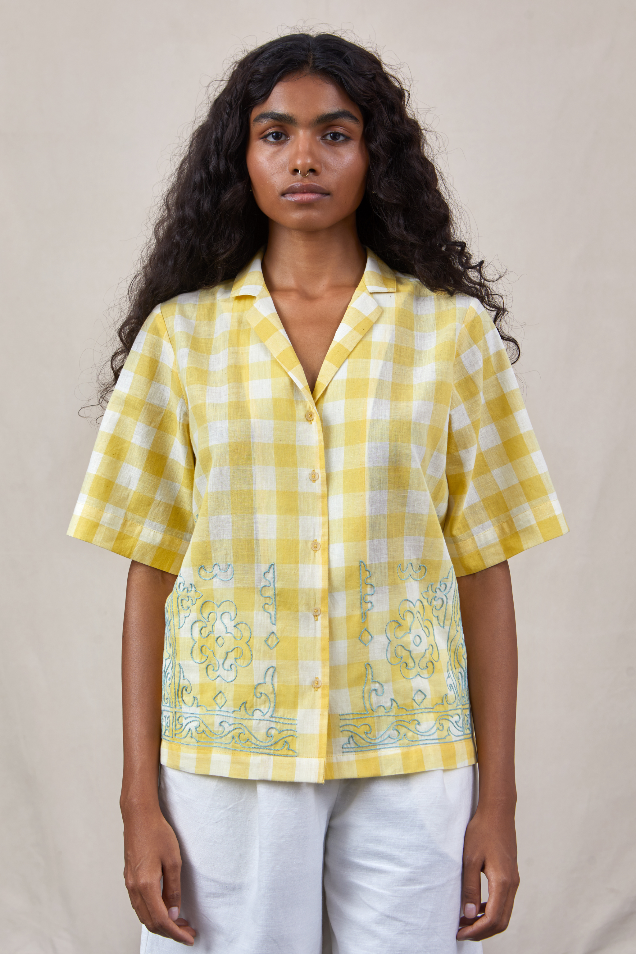 Mayam - Shirt Yellow, a product by The Summer House