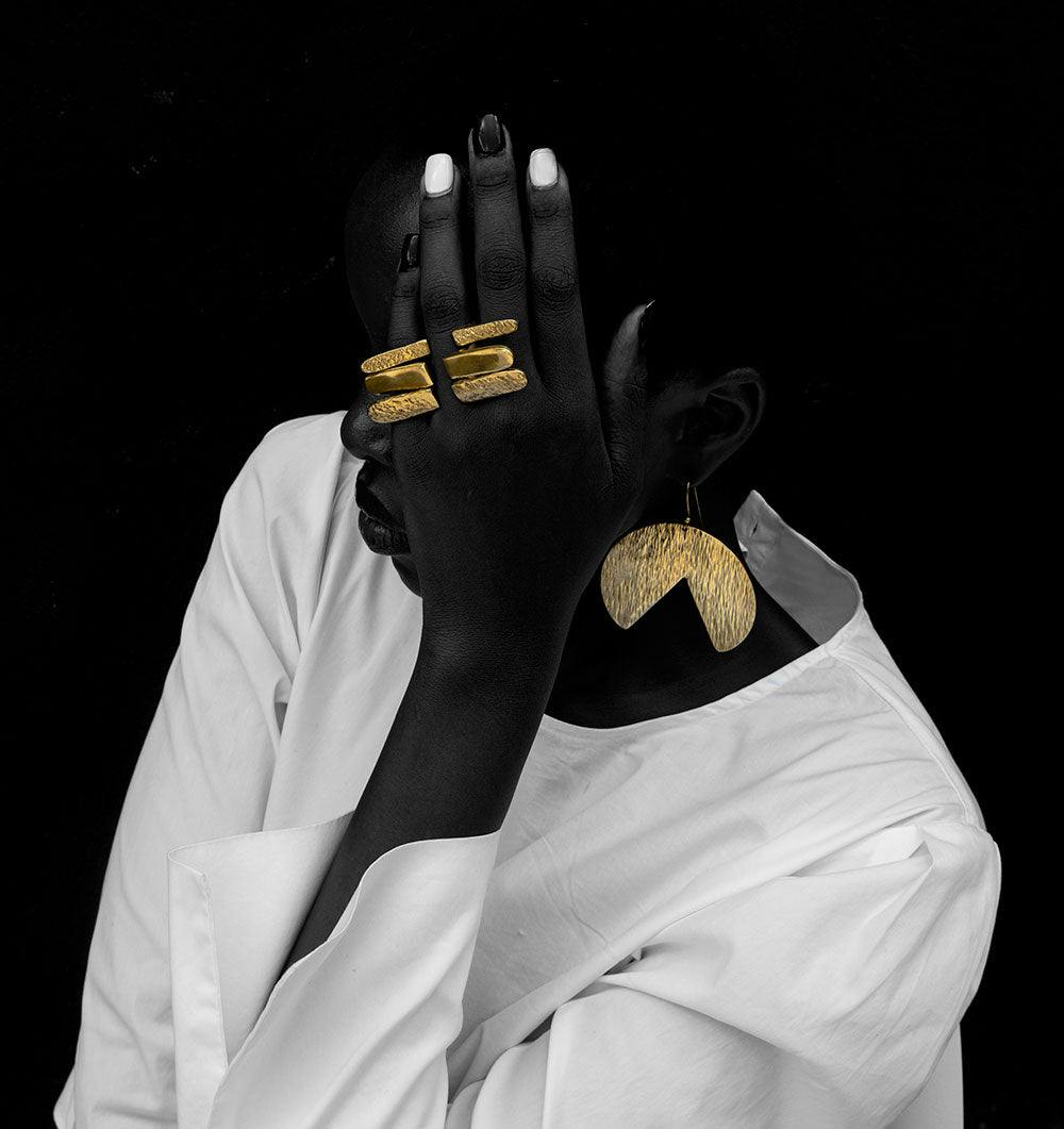 Akuu Brass Statement Ring, a product by Adele Dejak