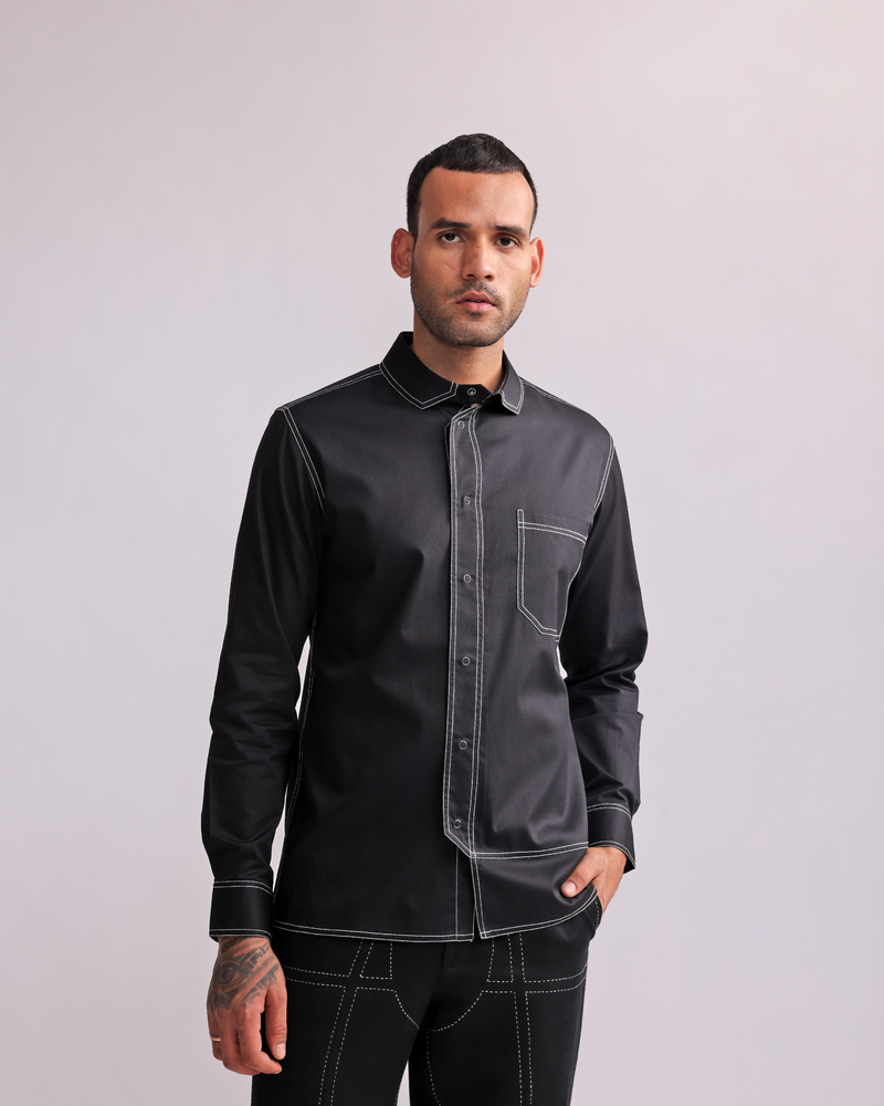 LETTER-FOLD TOP STITCHED SHIRT, a product by Country Made
