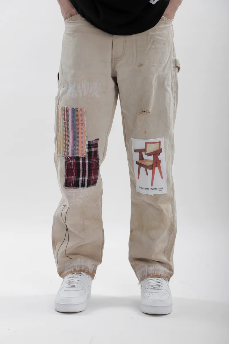 Earthtone Sand Upcycled Denims, a product by TOFFLE