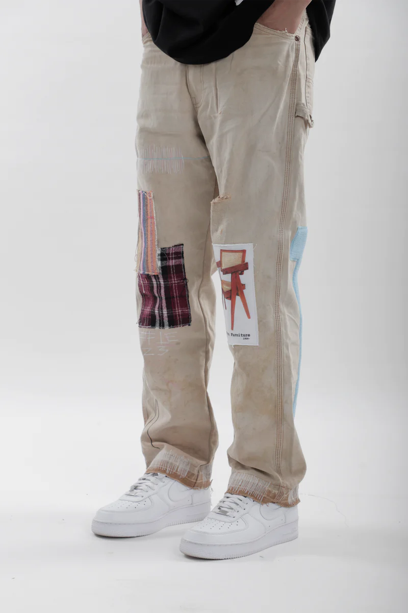 Thumbnail preview #2 for Earthtone Sand Upcycled Denims