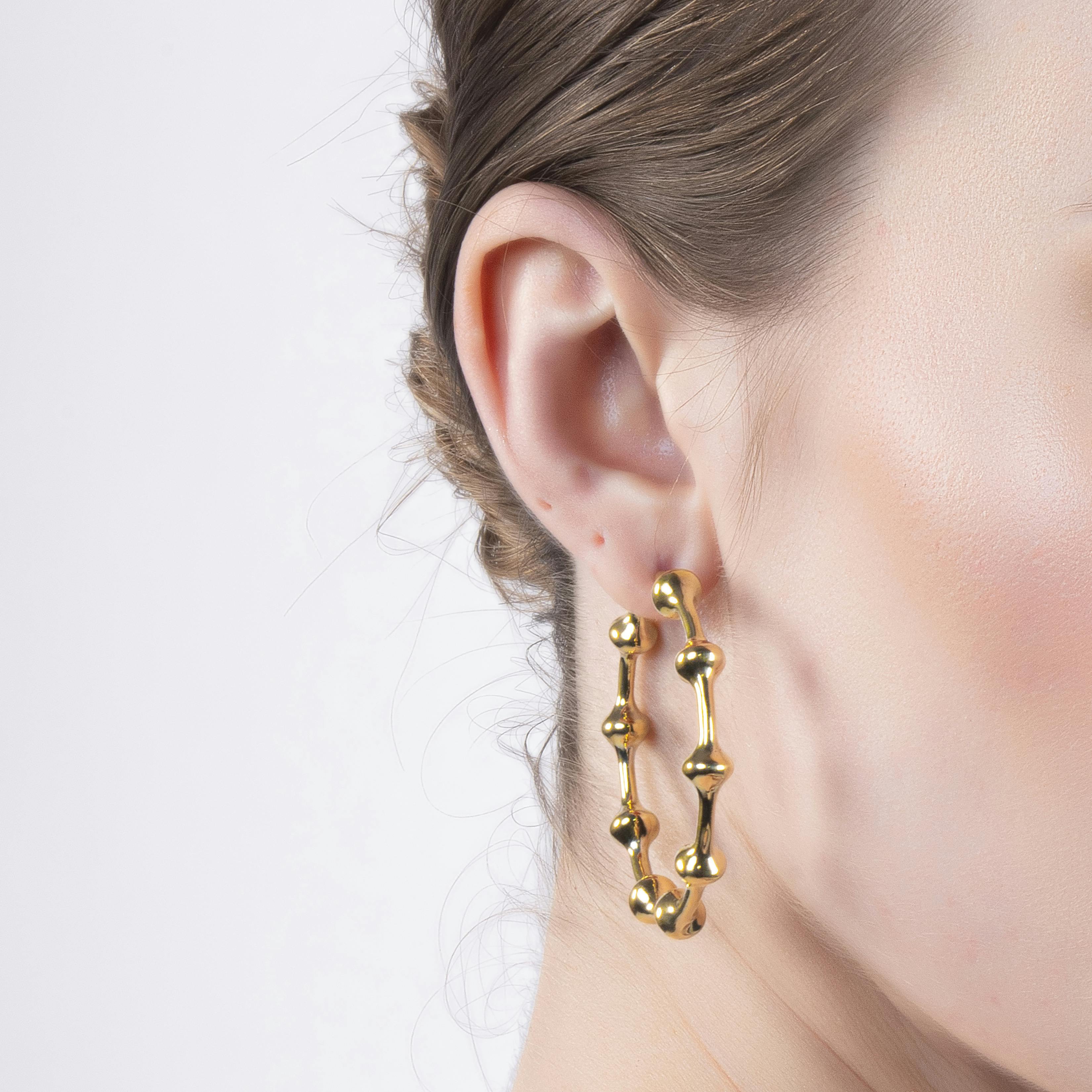 Thumbnail preview #3 for SYMPHONY EARRINGS - GOLD TONE