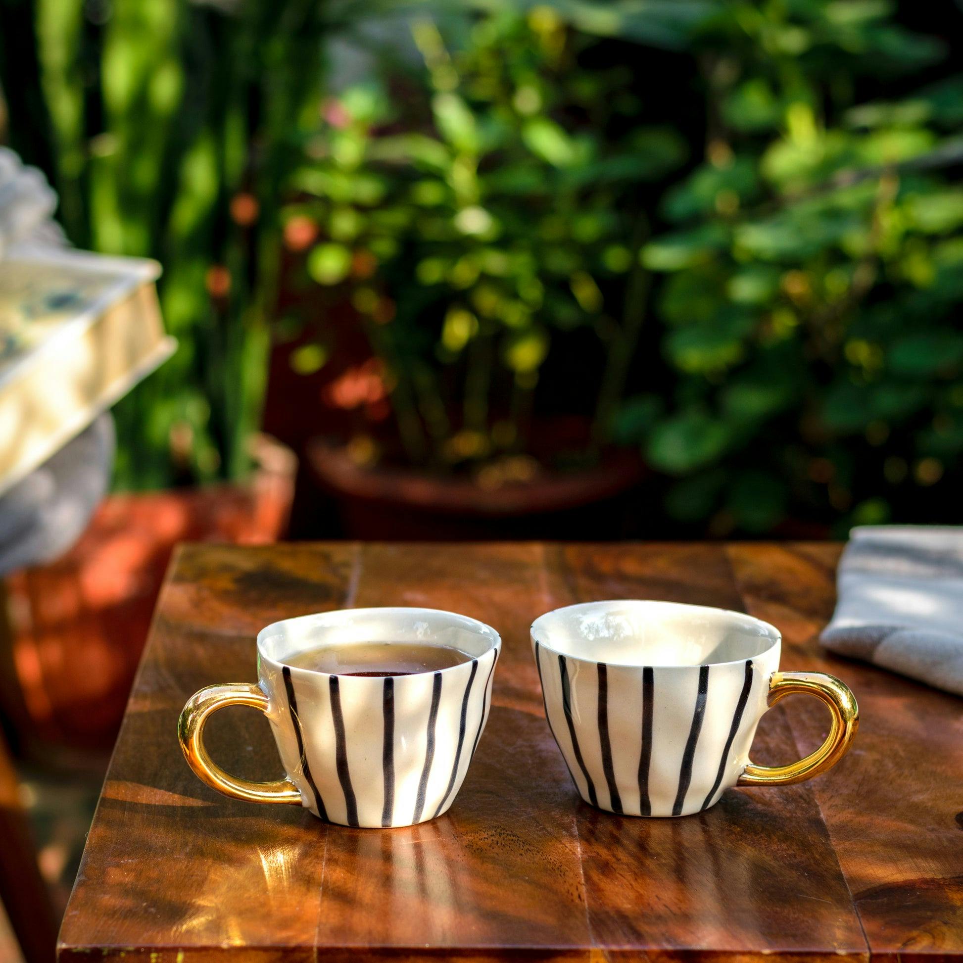 Stripe Hand Painted Mugs - Set of 2, a product by Oh Yay project