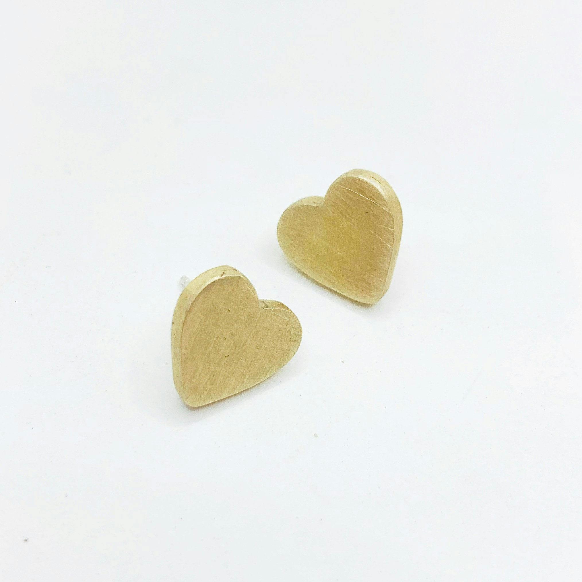 Venus Heart Studs Solid, a product by Jenny Greco Jewellery