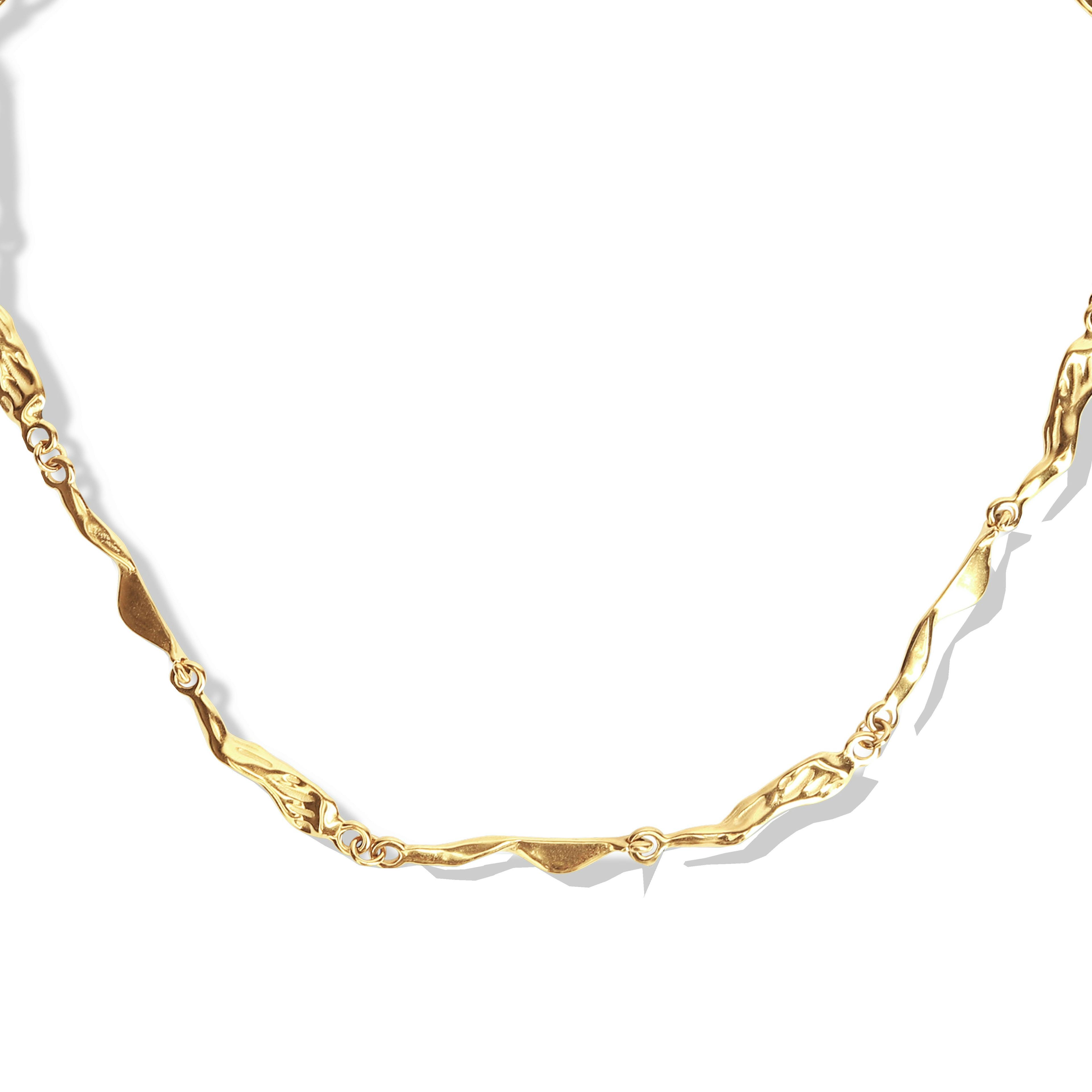 Thumbnail preview #2 for Ume Irregular Organic Gold Chain Necklace