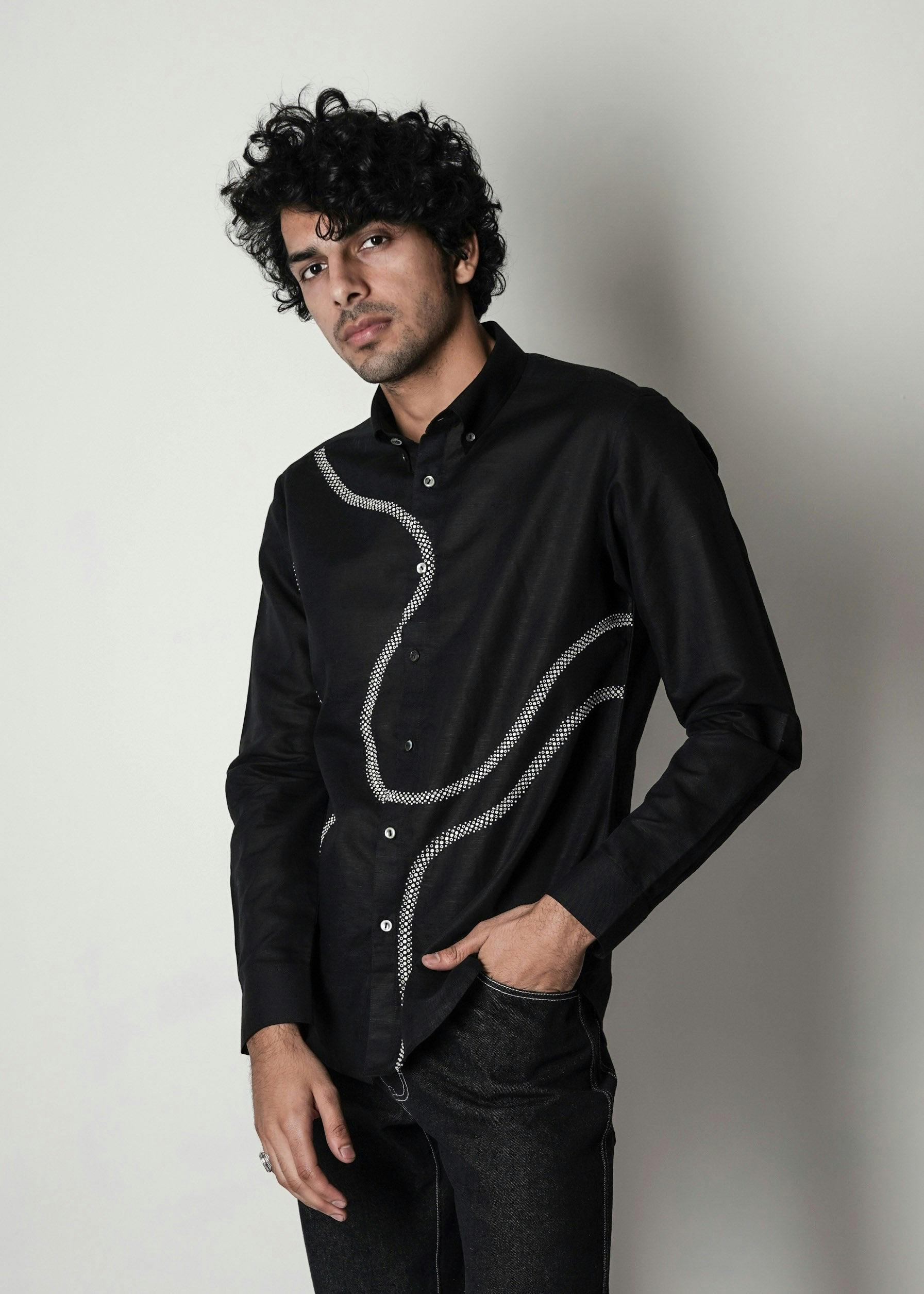 Coil Hand Embroidered Shirt, a product by Country Made