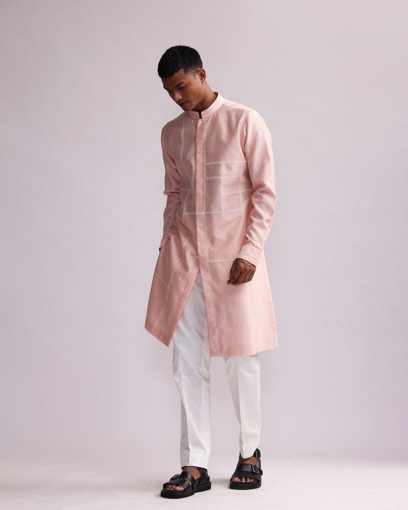 BUILDING BLOCKS PATCHED KURTA SET, a product by Country Made