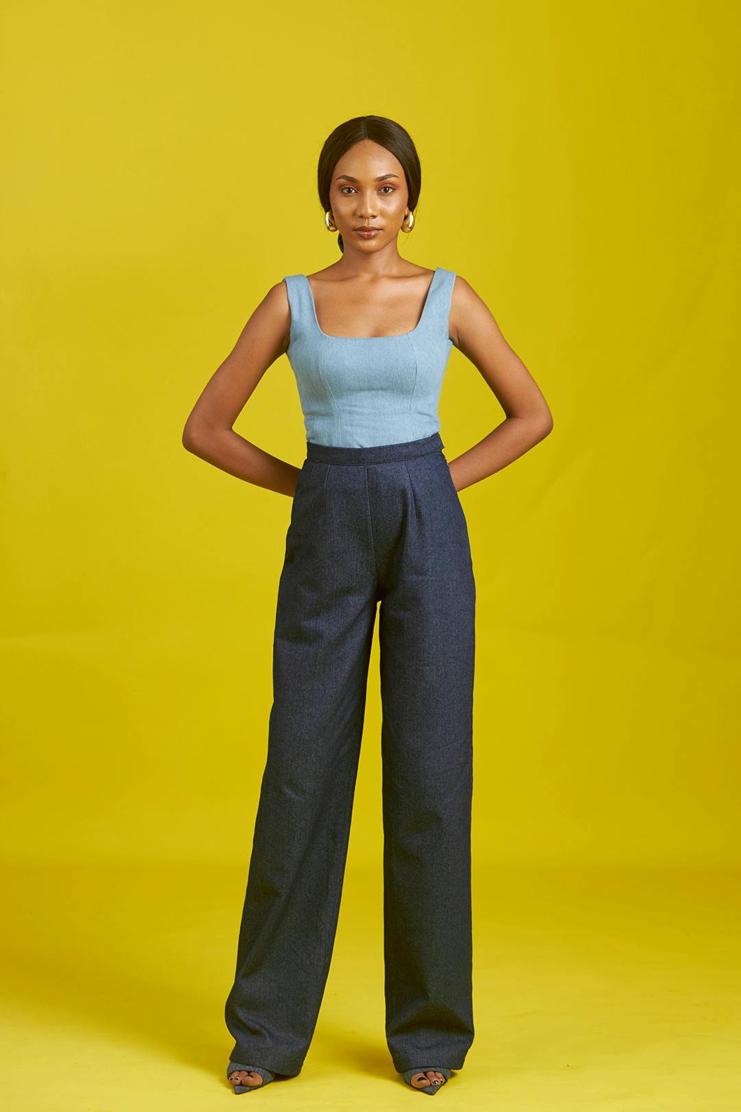 Amaka Denim Pants, a product by M.O.T the Label