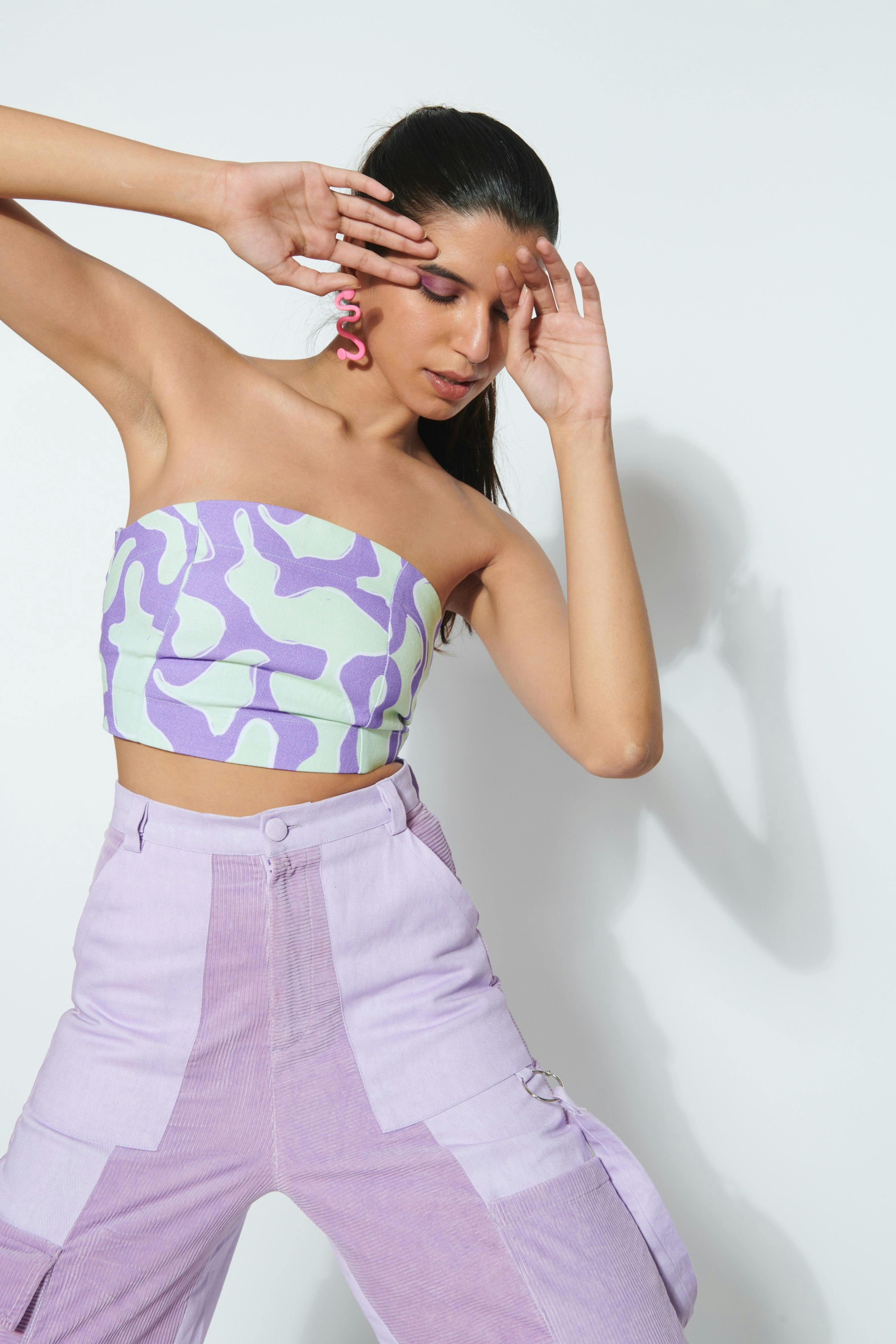 PURPLE SLIME TUBE TOP -PART OF A SET, a product by Sazo