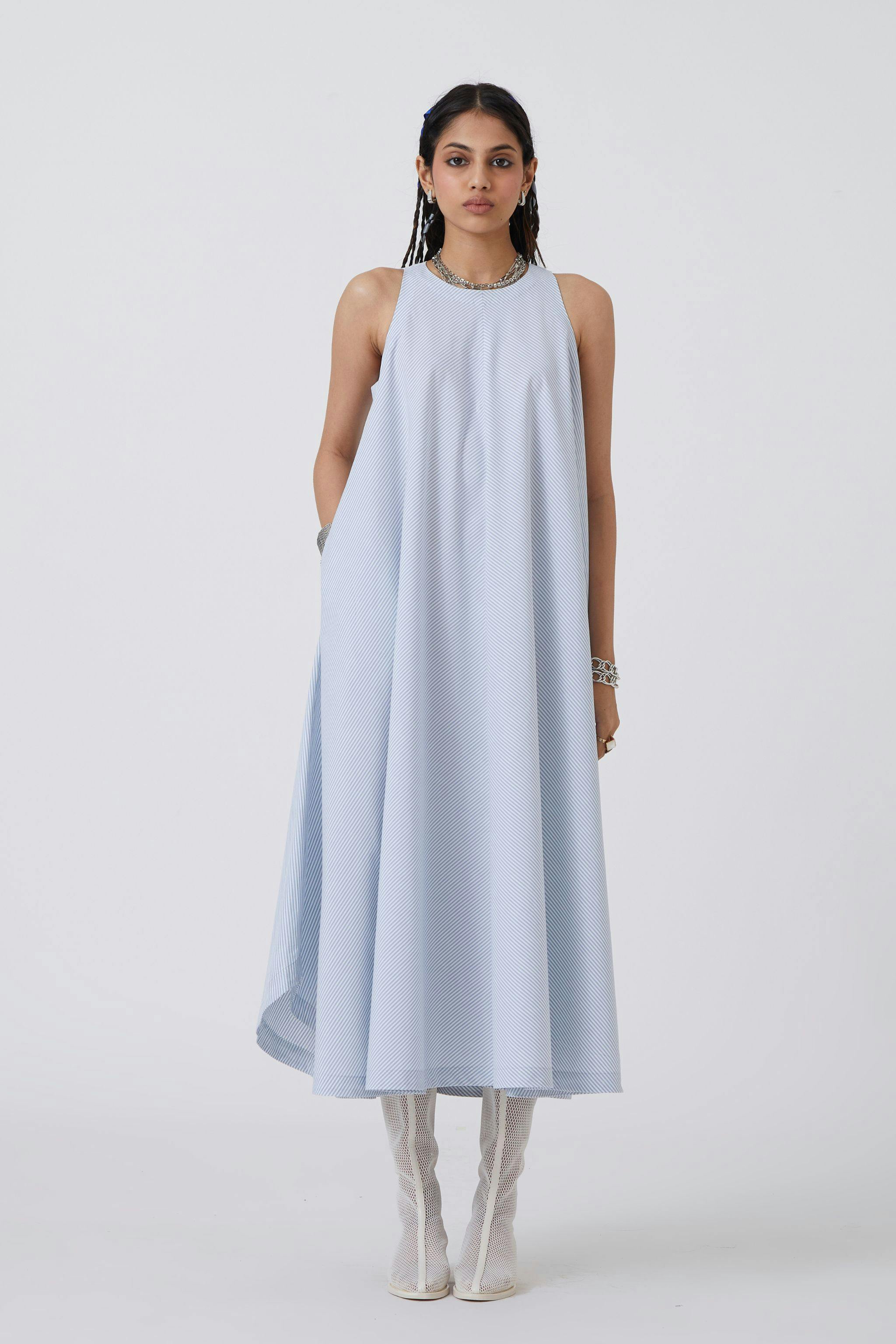 Audric Blue Stripe - Dress, a product by The Summer House