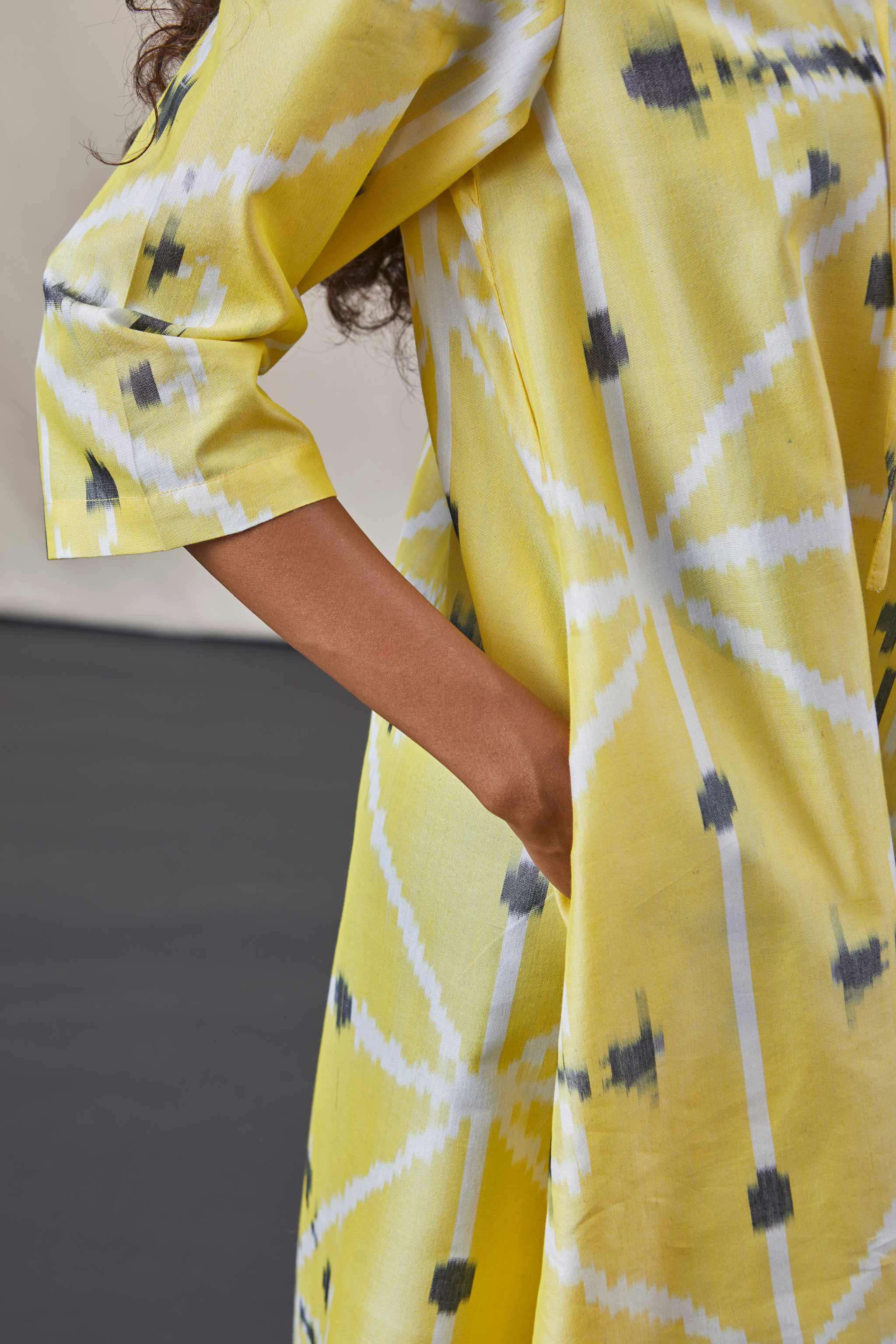 Thumbnail preview #4 for Kulaku - Ikat Dress Yellow