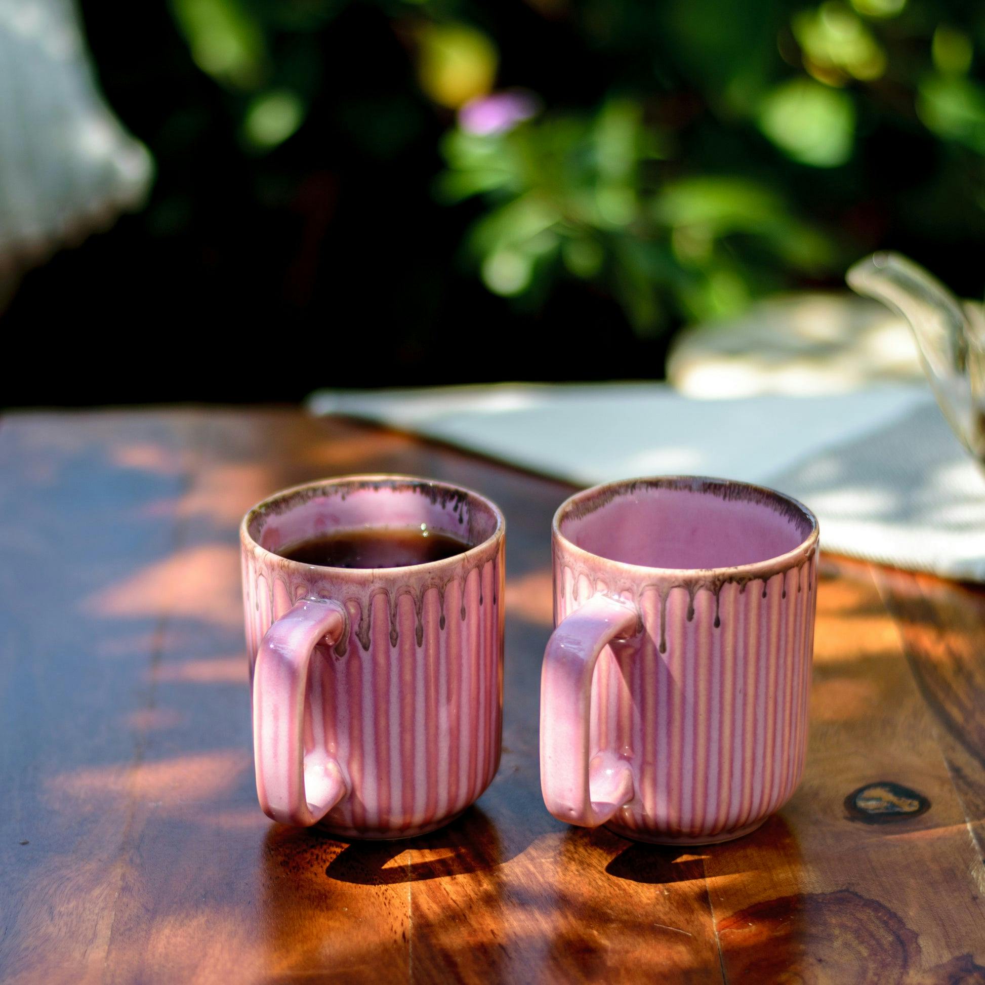 Raysa Tall Mugs Pink - set of 2, a product by Oh Yay project