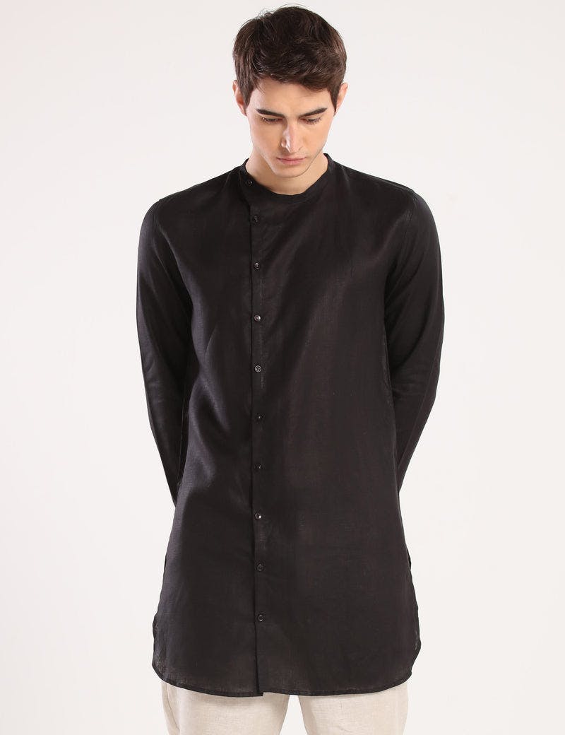 LOGAN KURTA - BLACK, a product by Son of a Noble