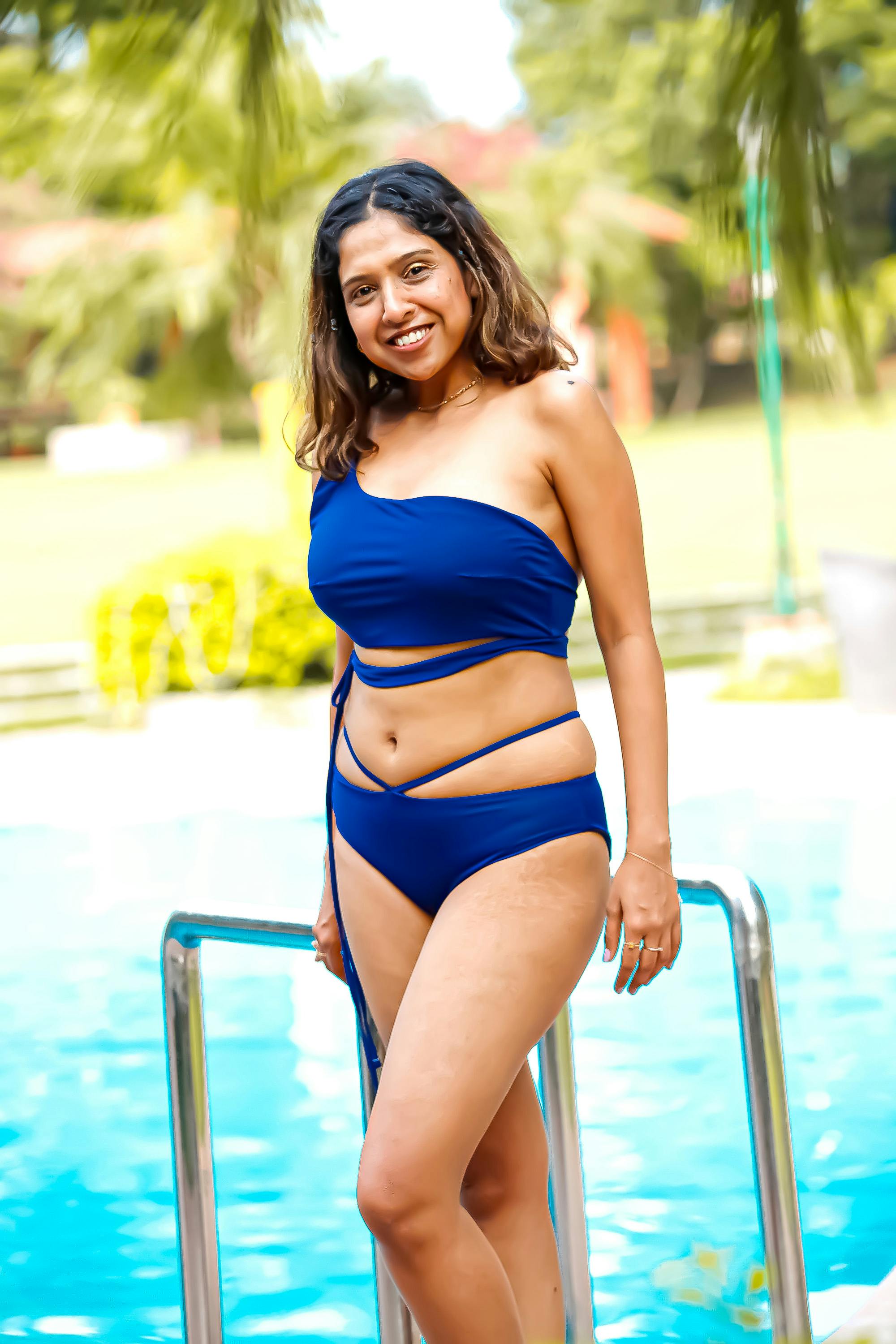 One-Shoulder Bikini Set - IndigoWave, a product by LUAM