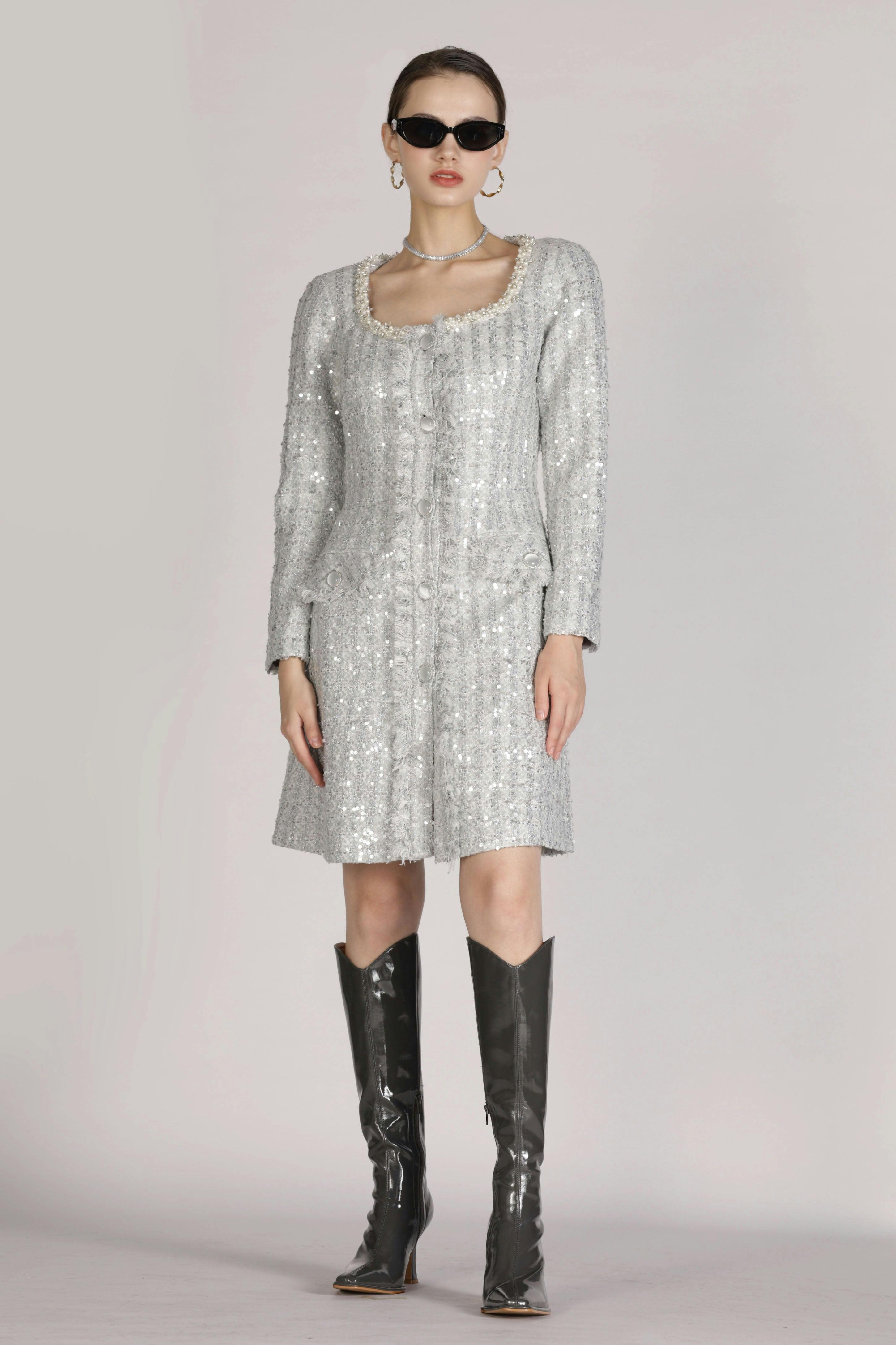 cat-eye tweed dress, a product by SZMAN