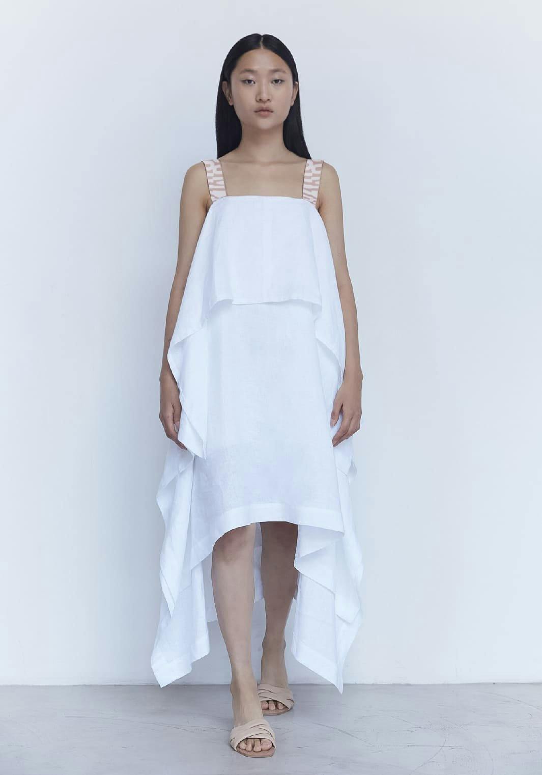 White Linen Dress: Item 004 White, a product by Studio cumbre