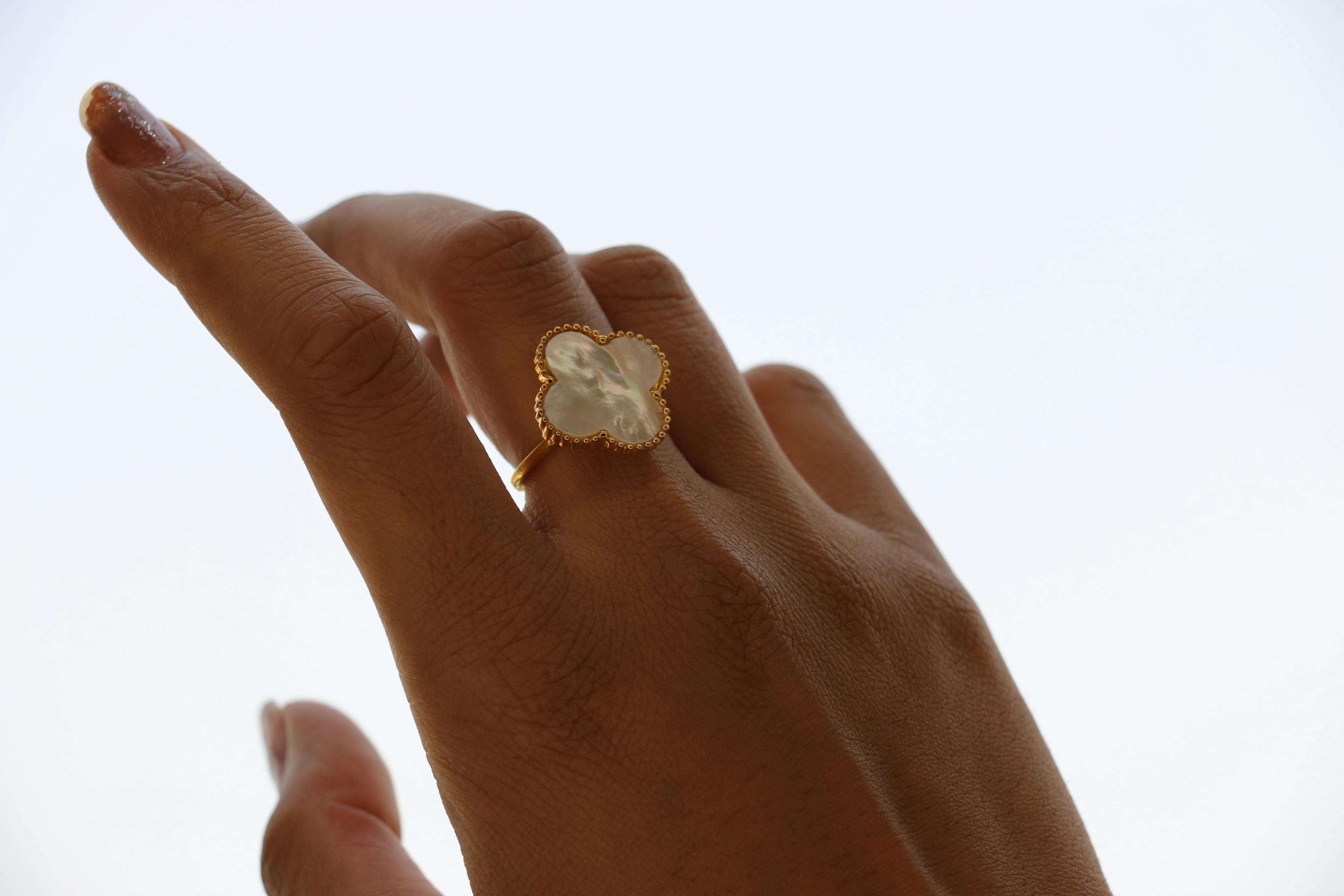 Thumbnail preview #5 for Mop clover adjustable ring