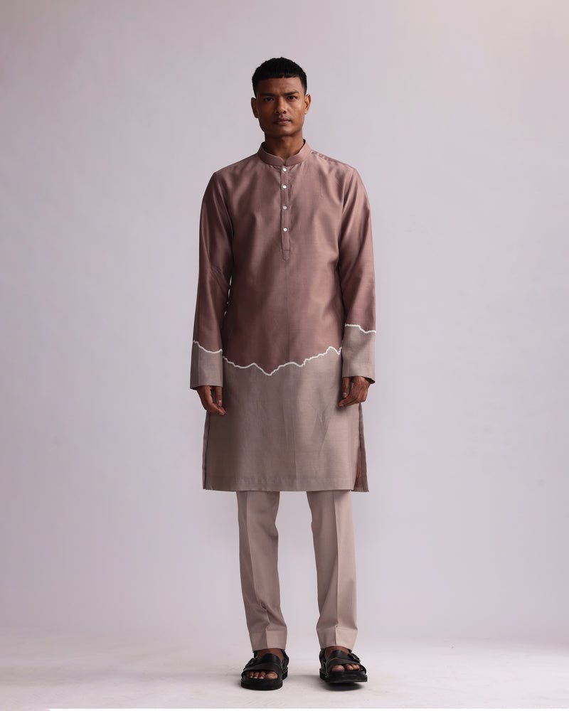 HALF AND HALF KURTA WITH MATCHING PANTS, a product by Country Made