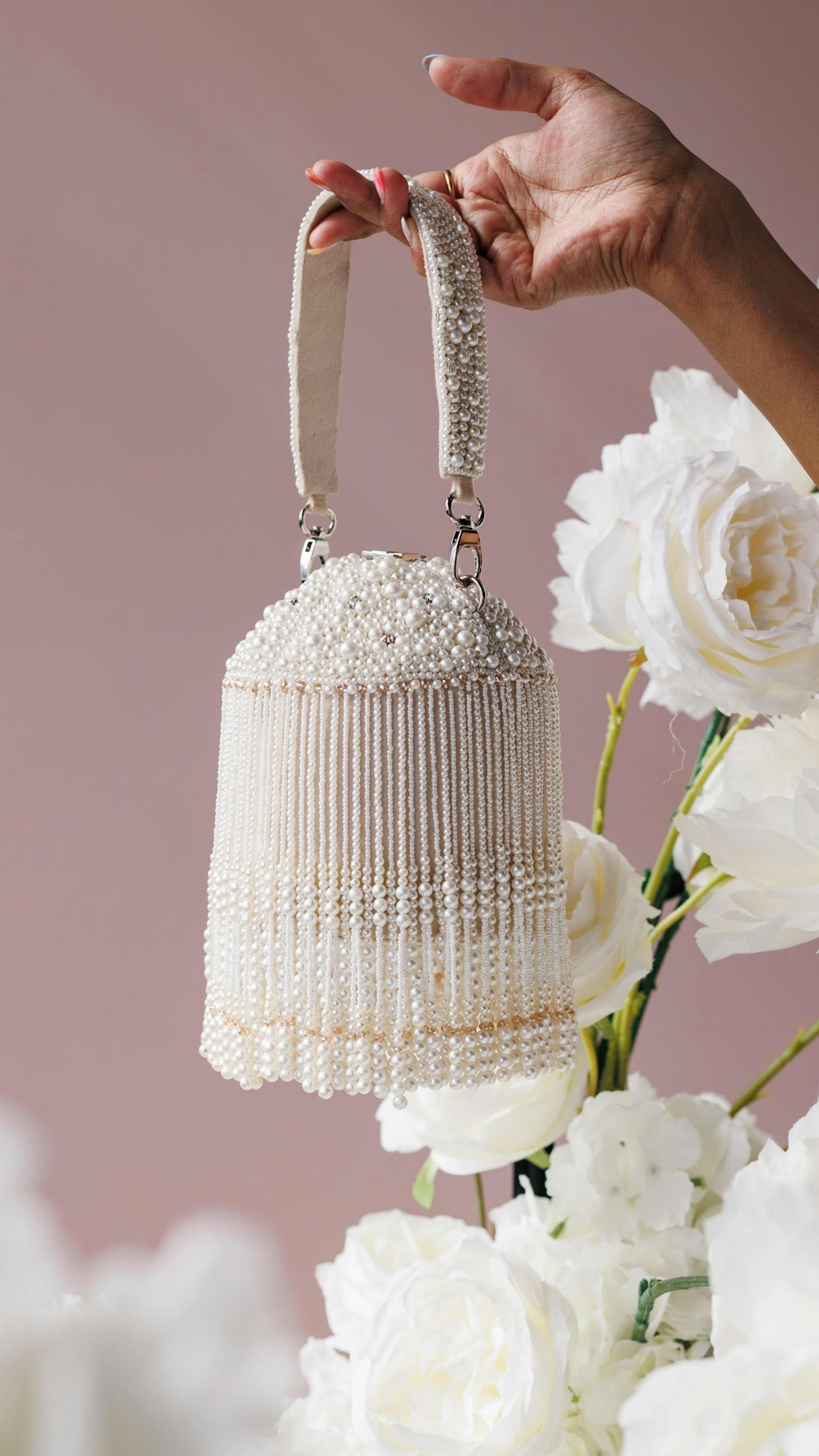 GLAMOUR Pearl Bucket Bag, a product by Clutcheeet