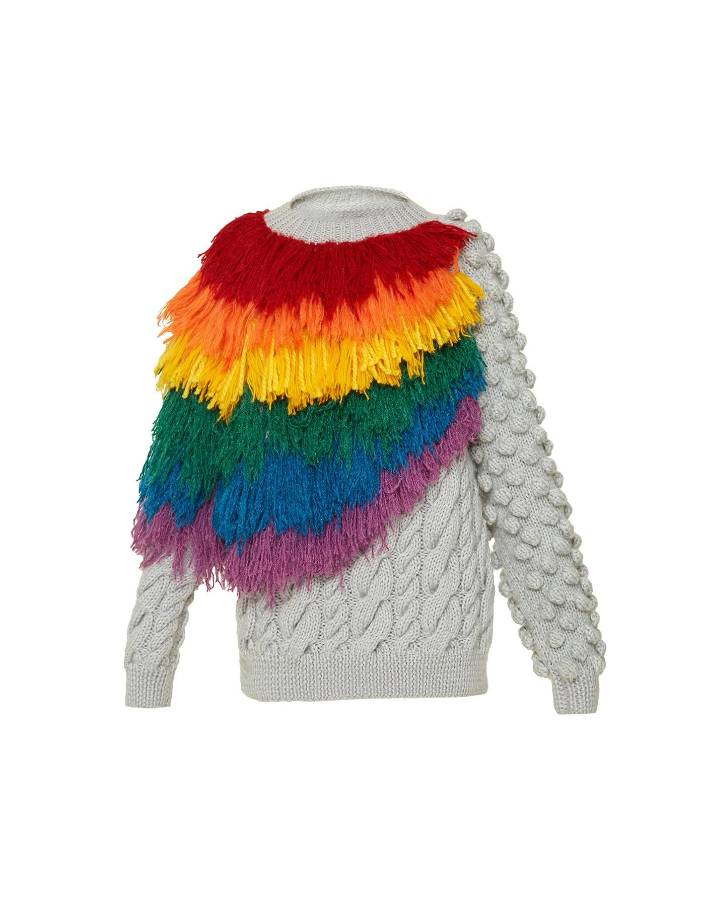 Rainbow knitted sweater, a product by BLIKVANGER