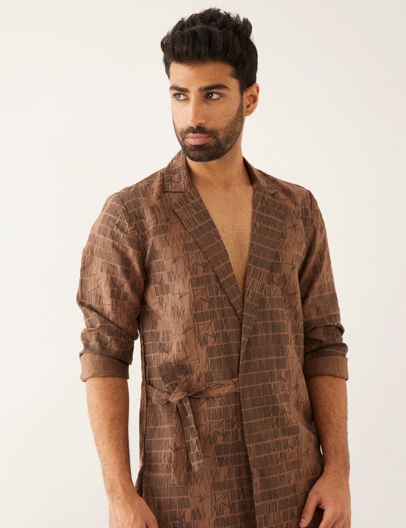 ARFA DOMINOS LOOK - SHACKET - BROWN, a product by Son of a Noble