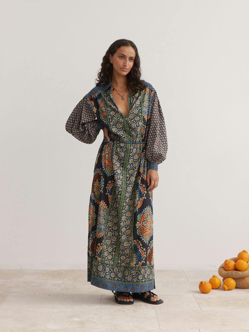 rhea maxi smock dress, a product by Boteh