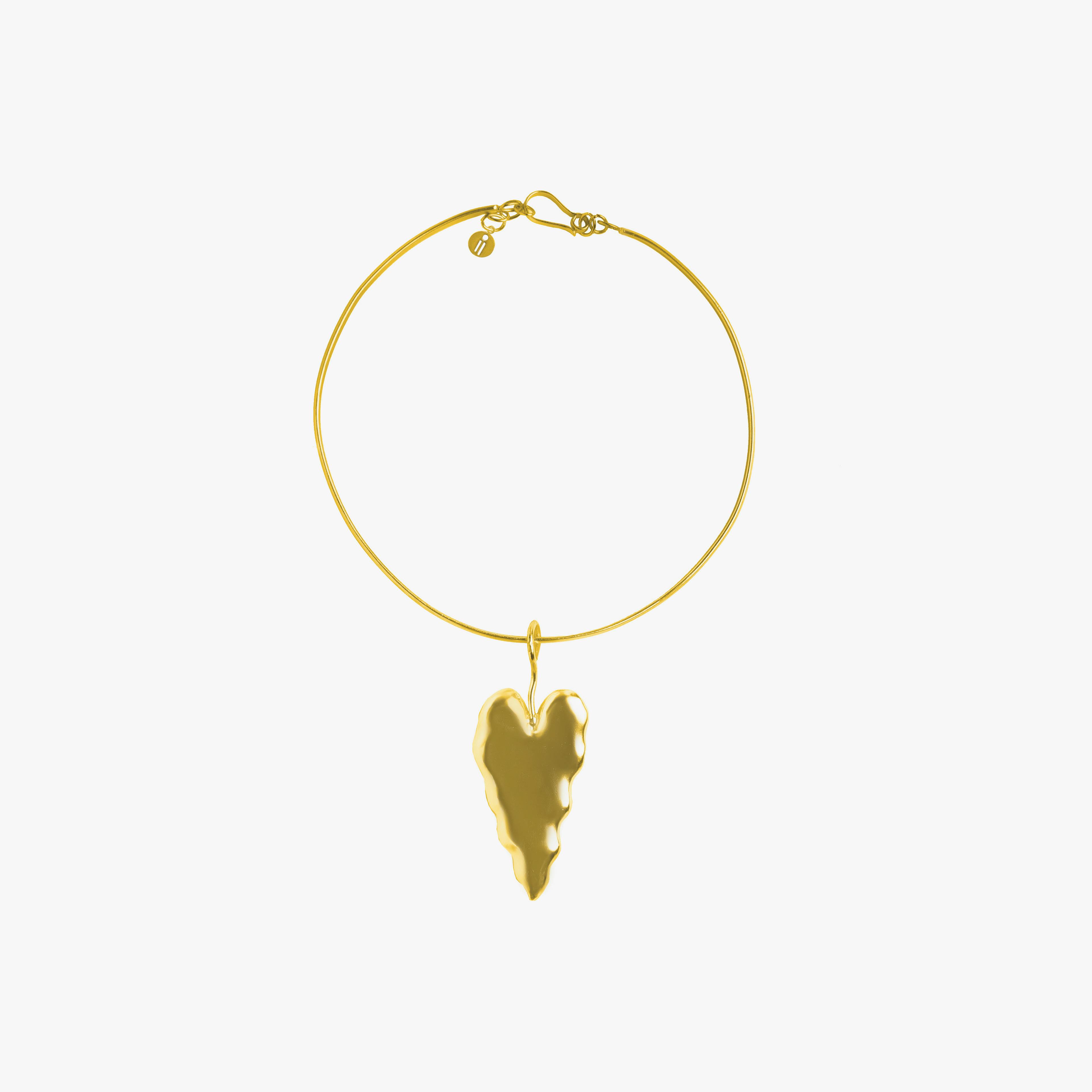 Thumbnail preview #4 for ANTHURIUM NECKLACE GOLD TONE