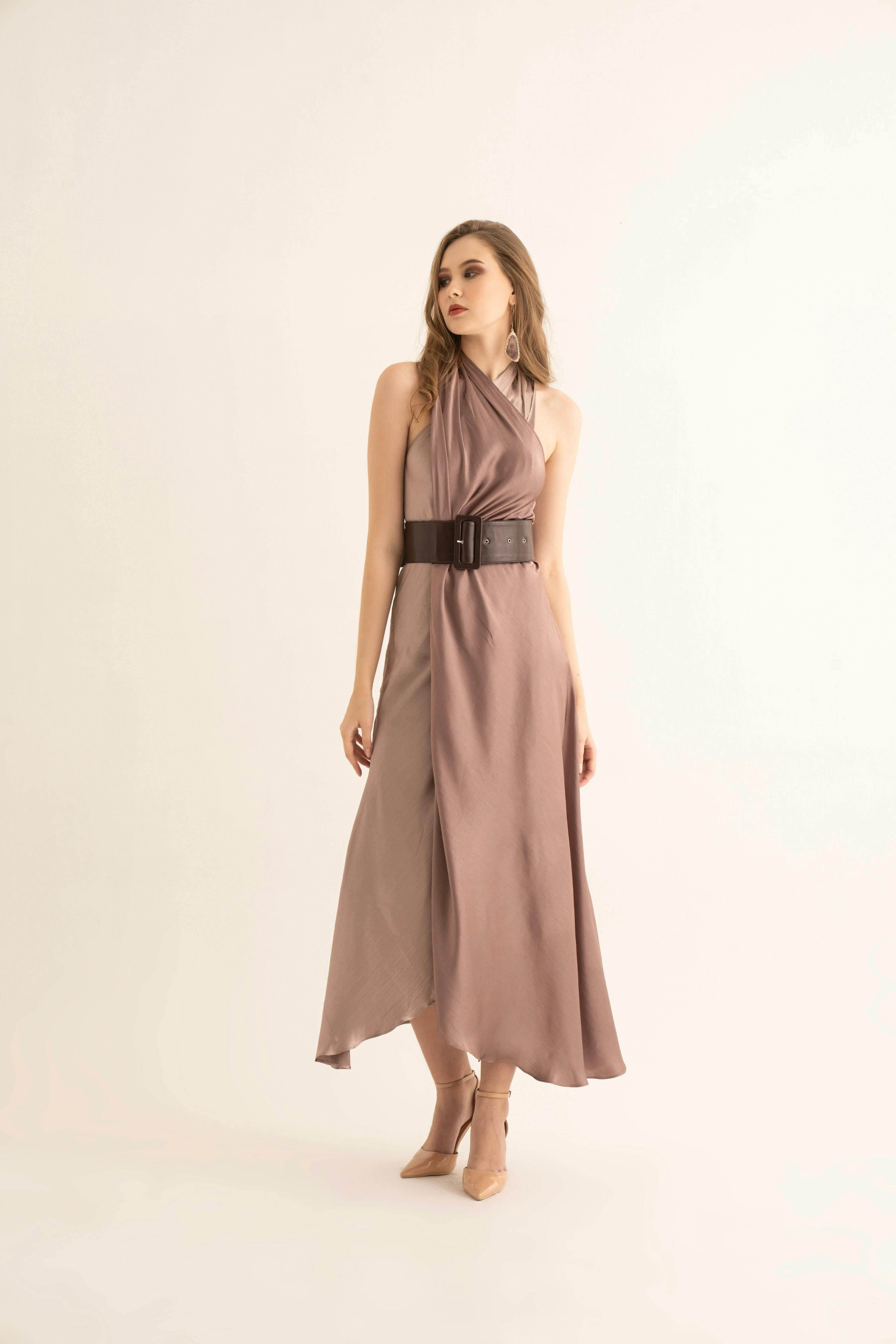 Colour Block Crossover Maxi Dress, a product by Torqadorn