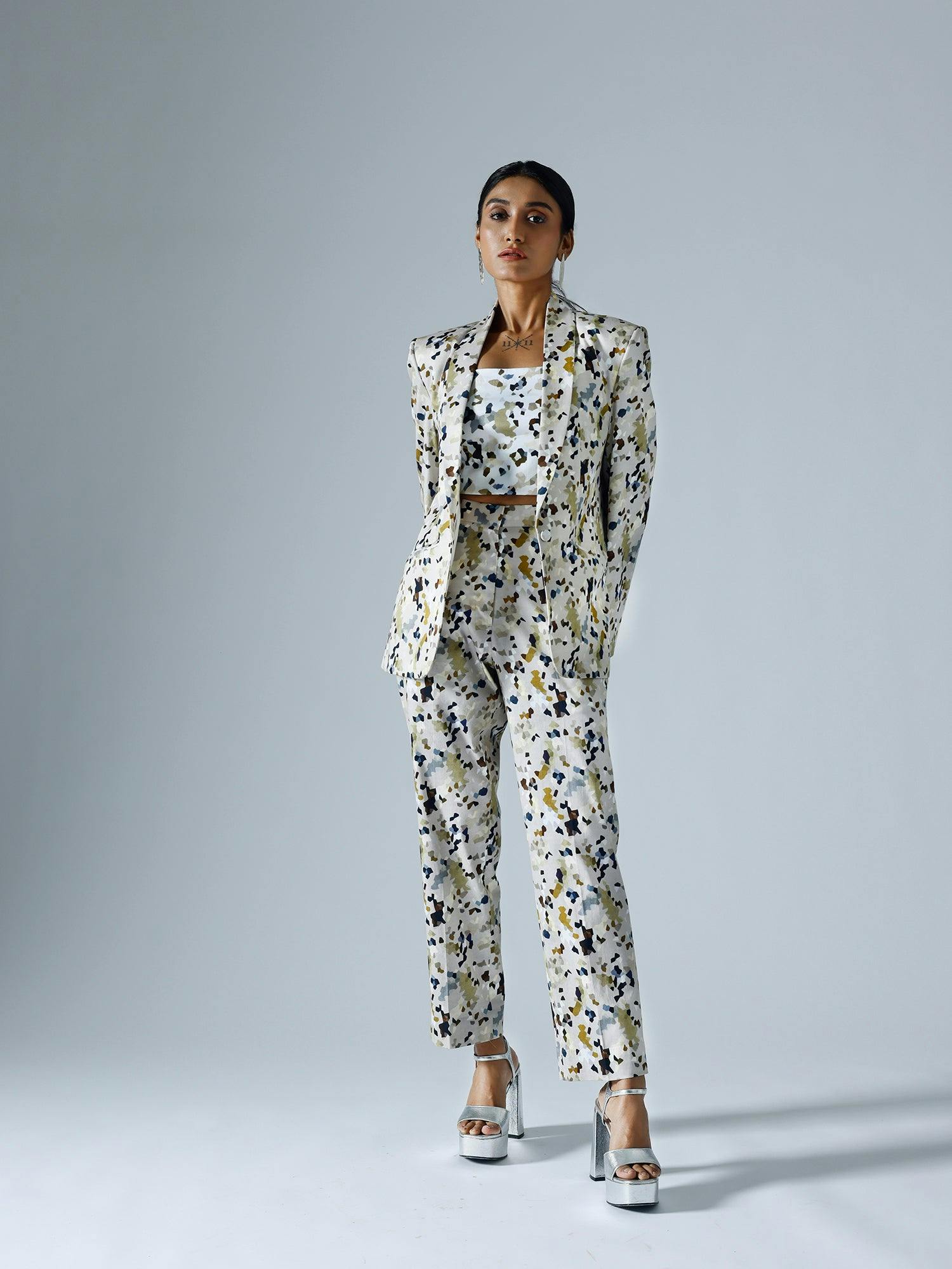Pixelated Grey Pant Suit, a product by KLAD