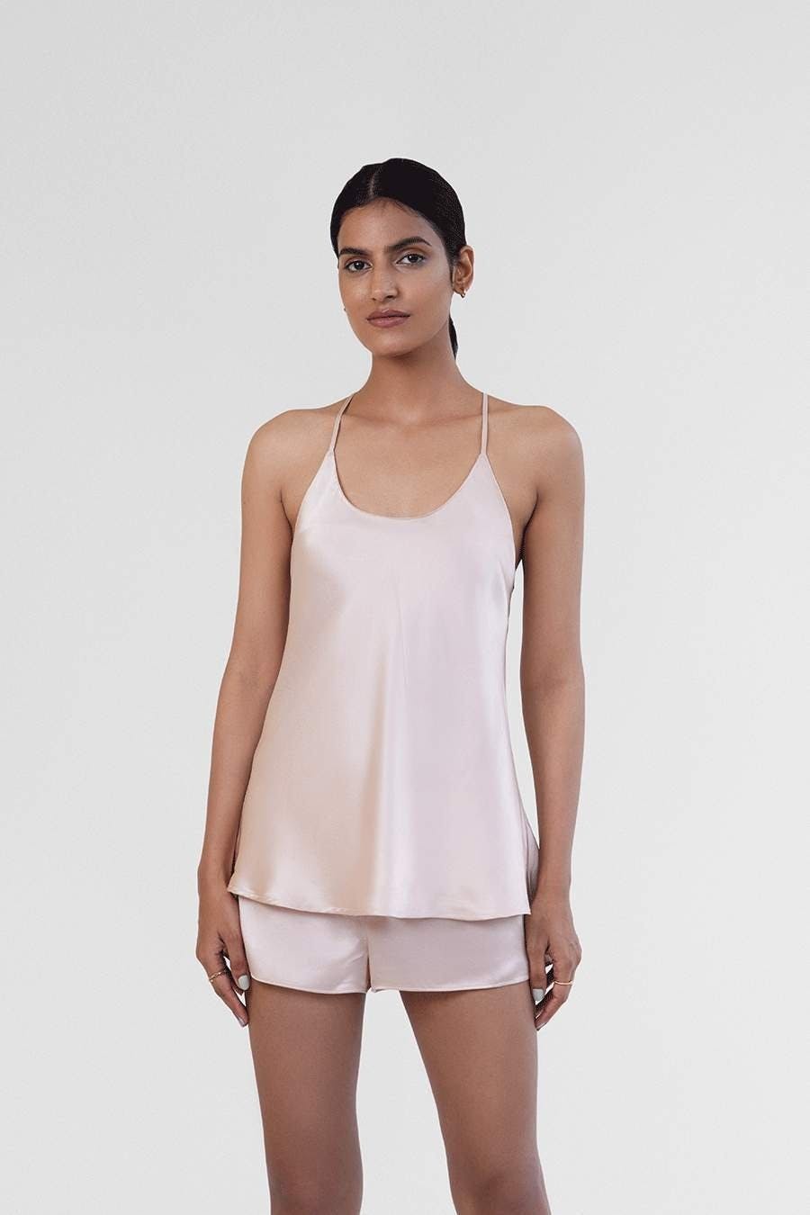 Cameo Rose Silk Camisole Set, a product by Sleeplove