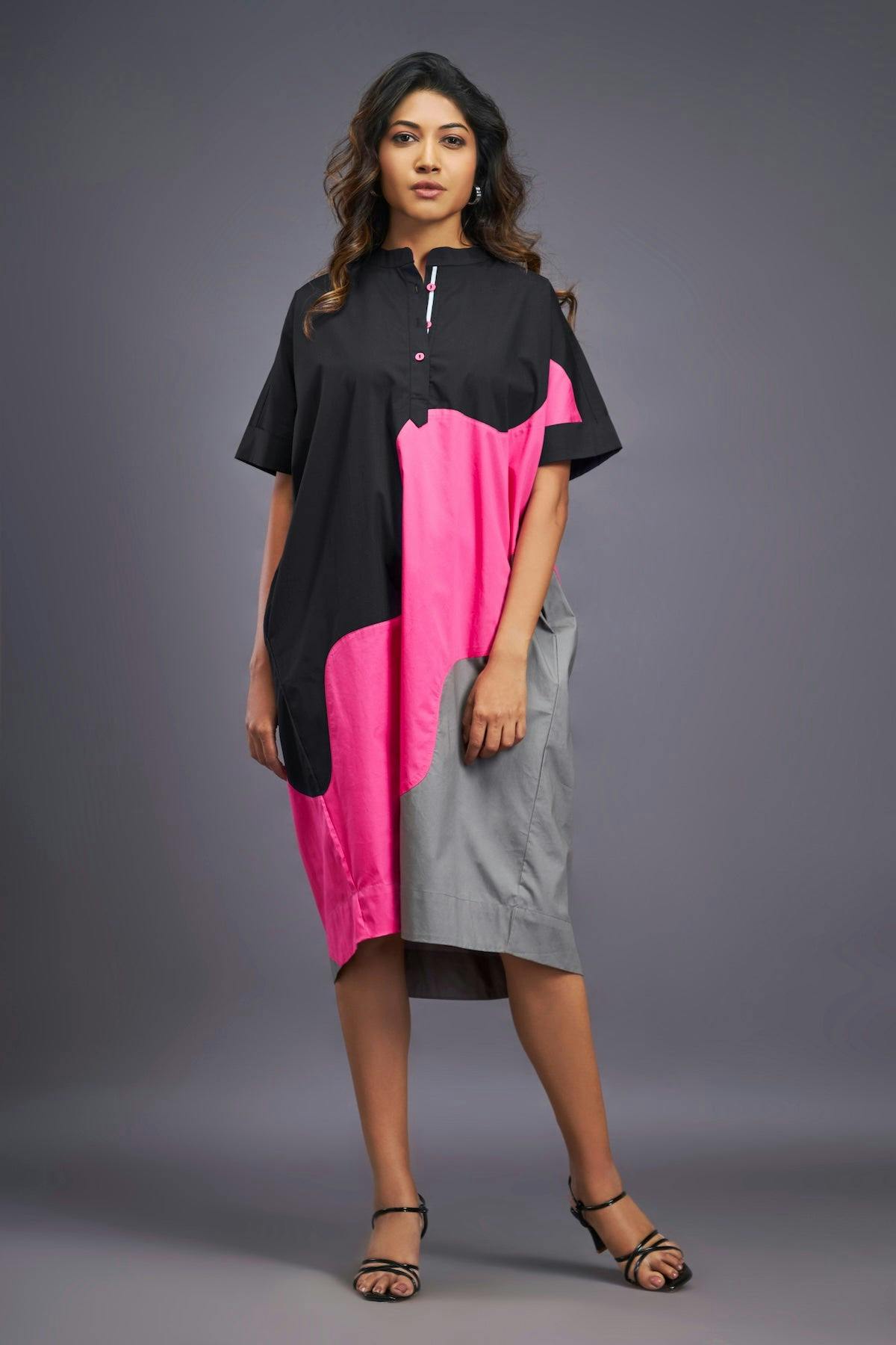Black Pink Shift Dress, a product by Deepika Arora