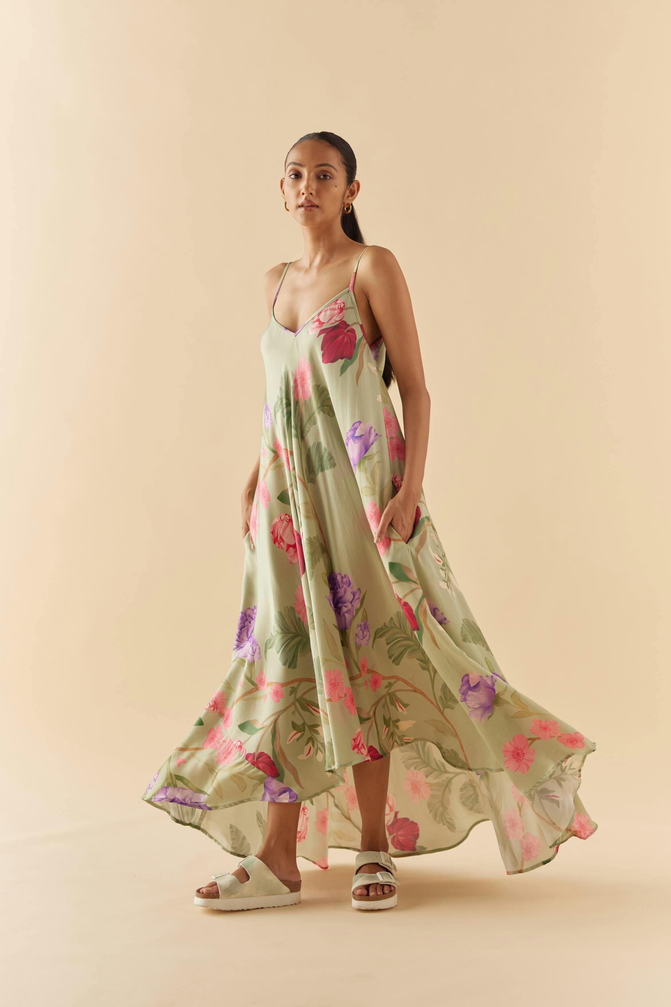 Jade Floral Dream Lounge Cami Dress, a product by Sleeplove