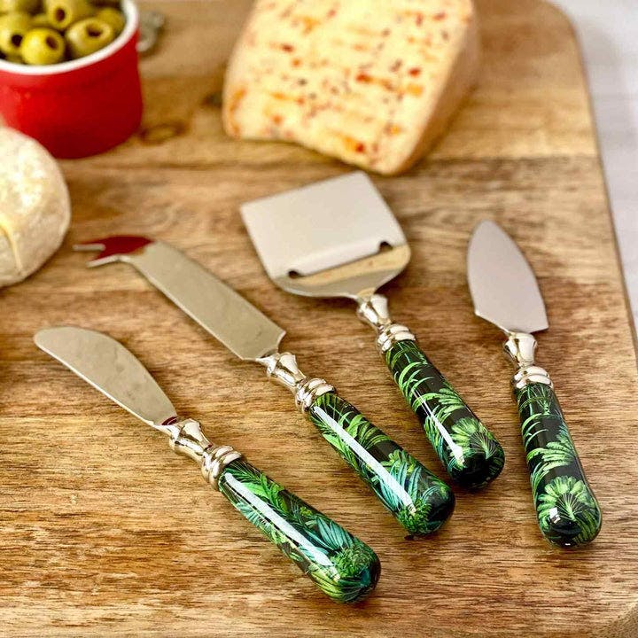 Cheese Knives, Set Of 4 - Amazonia Night, a product by Faaya Gifting
