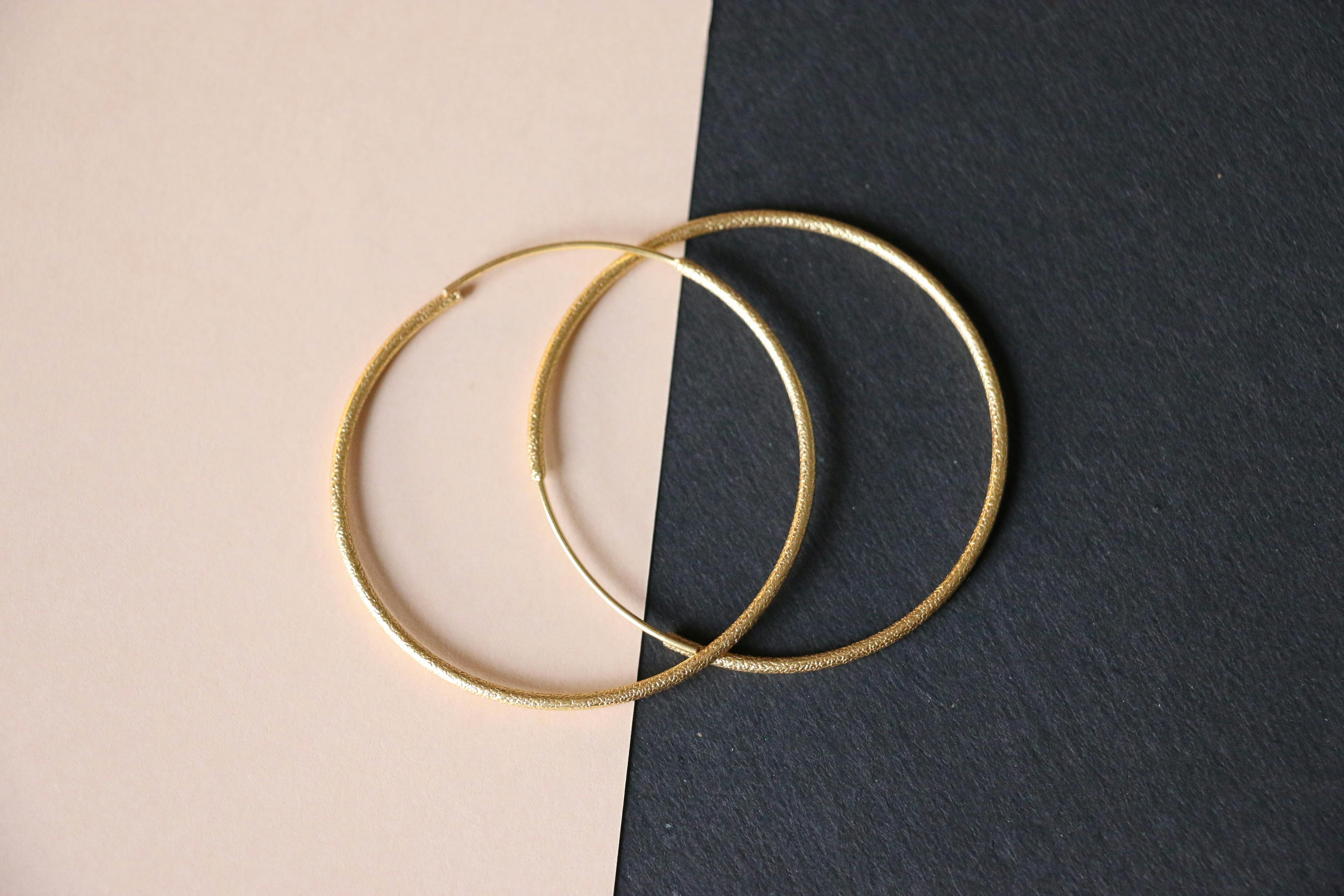 Giant round ear hoops, a product by The Jewel Closet Store