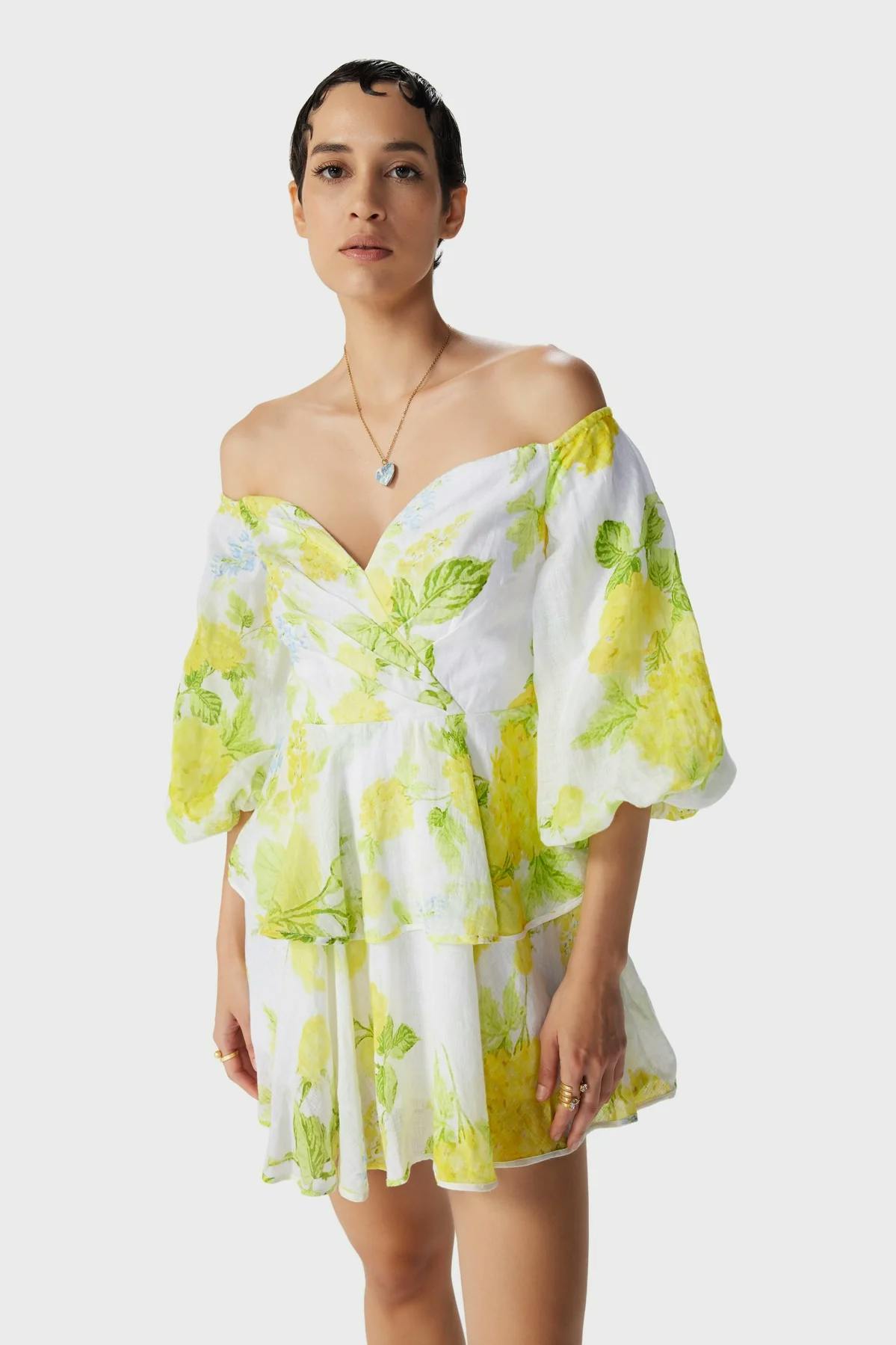 Fleur Off Shoulder Short Dress, a product by THE IASO