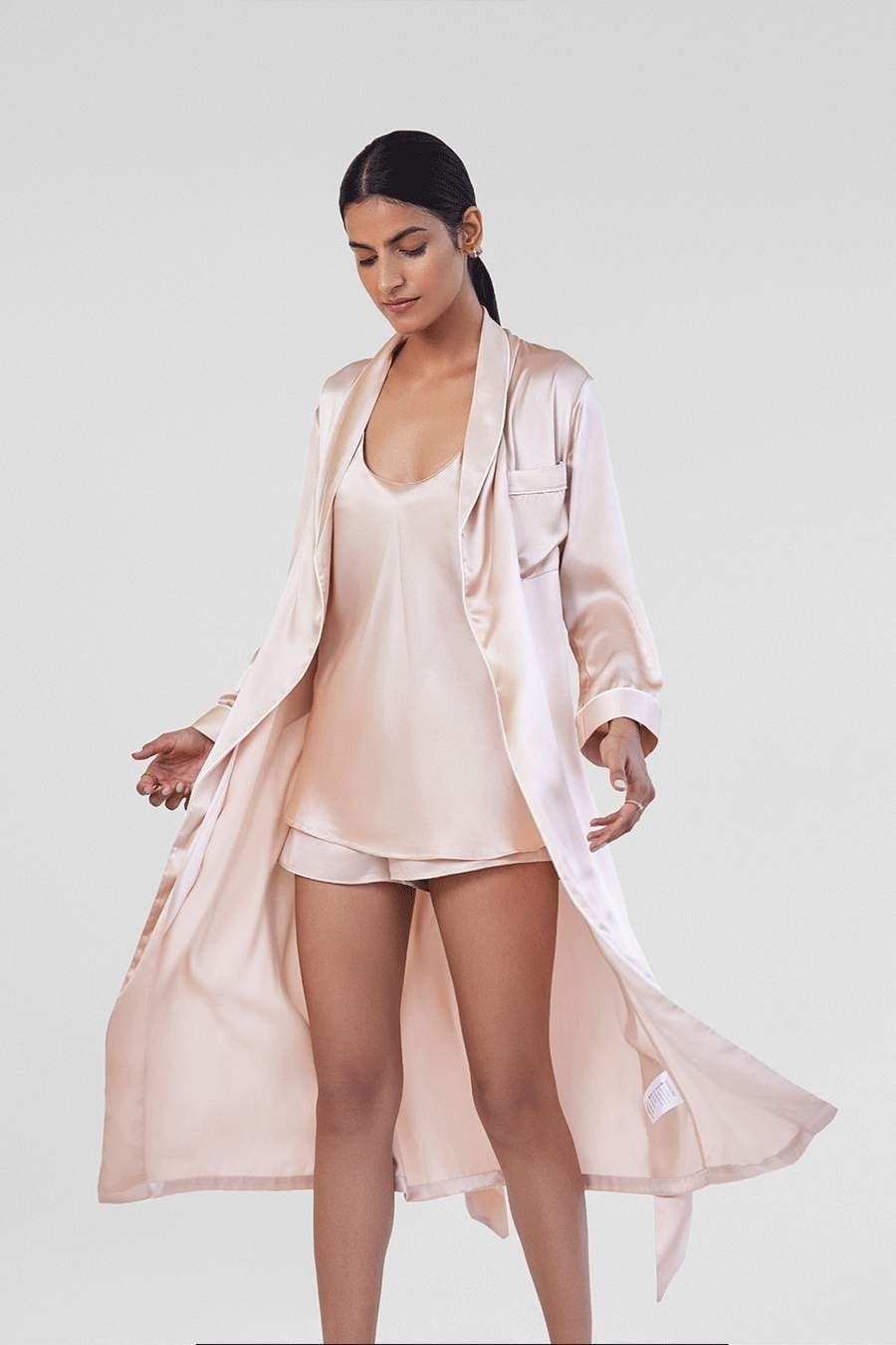 Cameo Rose Silk Robe, a product by Sleeplove