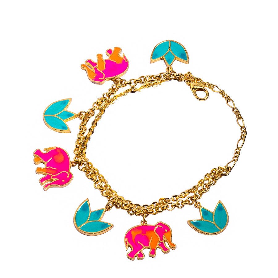 Elephant Lotus Bracelet, a product by Aditi Bhatt