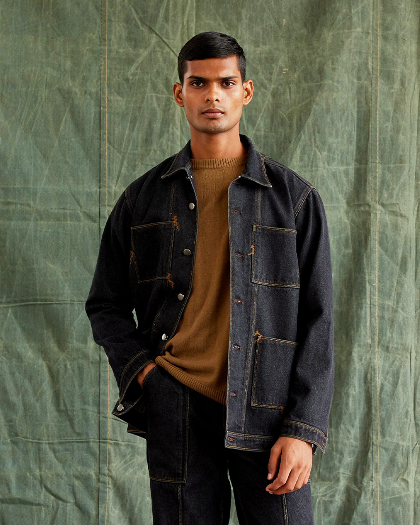 Mended Denim Jacket, a product by Country Made