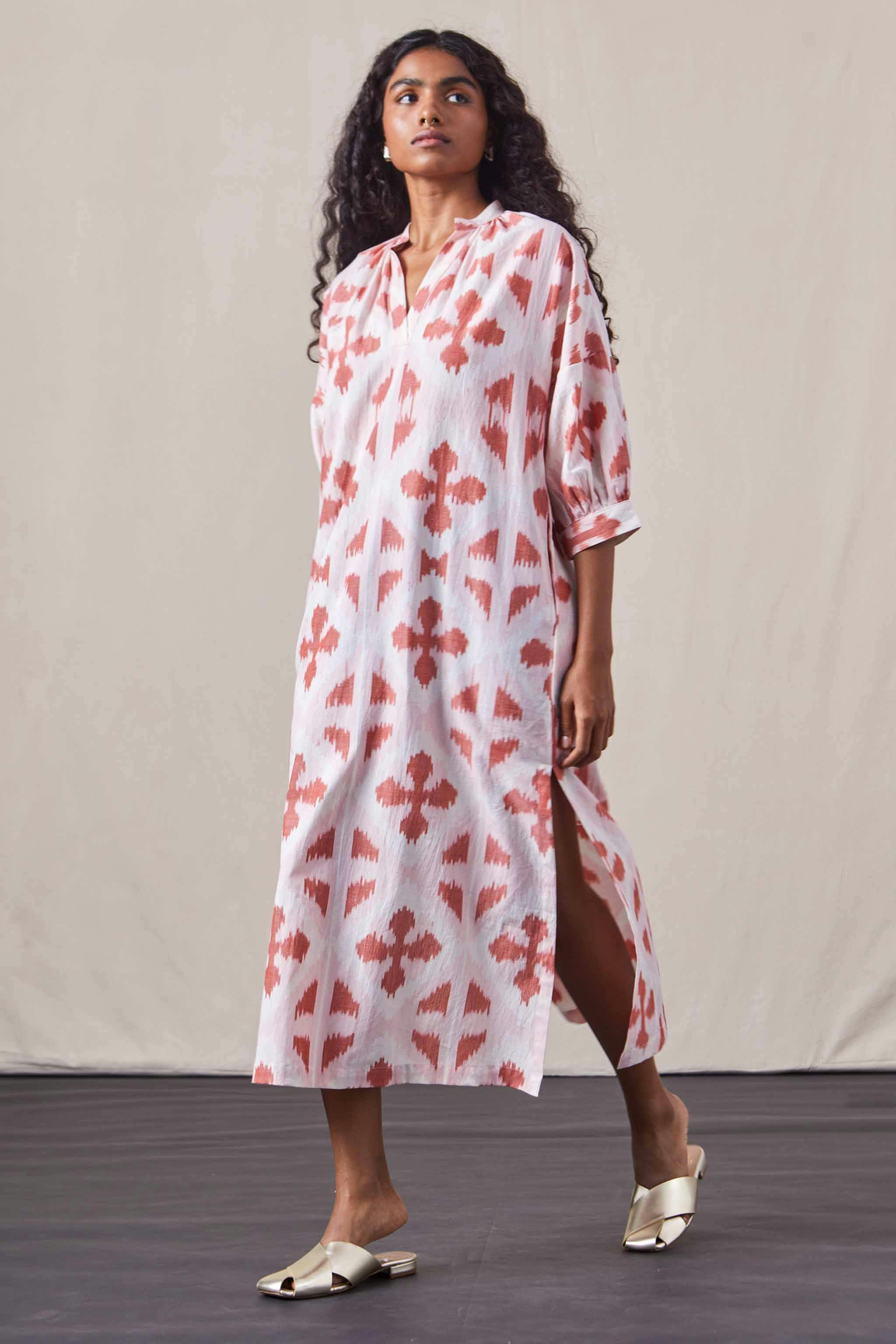 Cevvi - Ikat Dress Pink, a product by The Summer House
