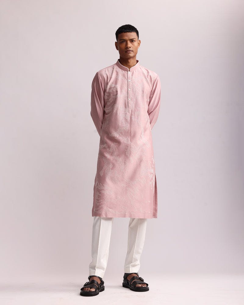 SHADOW CAMO HAND EMBROIDERED KURTA SET, a product by Country Made