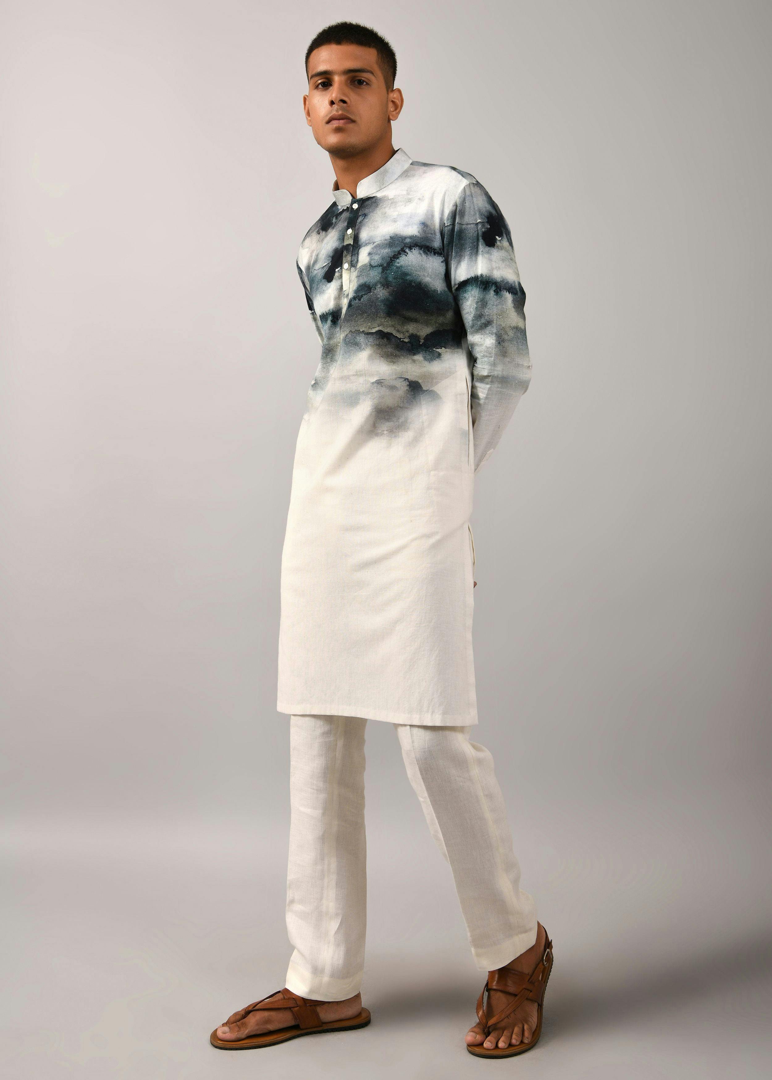 Camouflaged Clouds Kurta, a product by Country Made