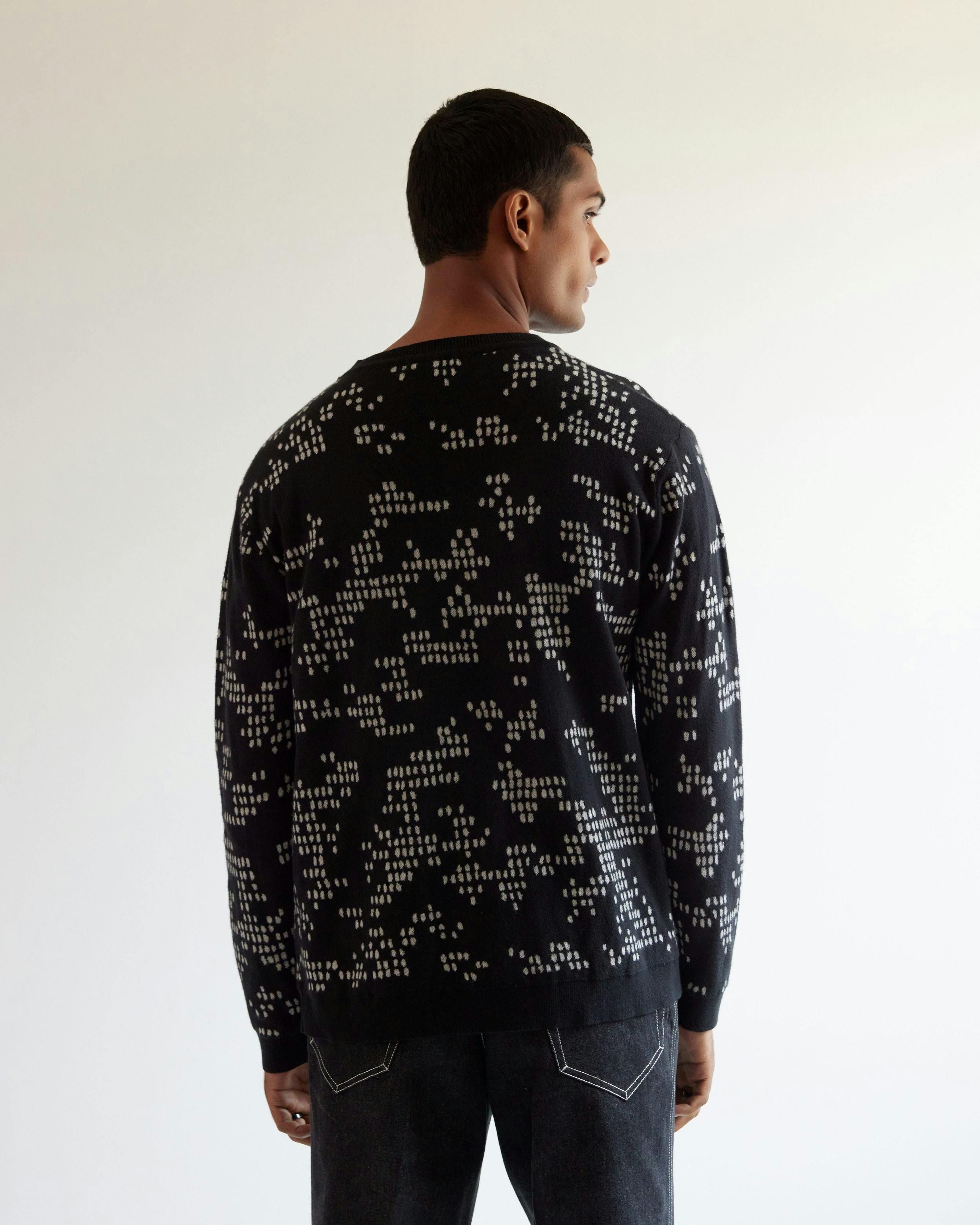 Thumbnail preview #3 for Camo Dash Jacquard Sweater