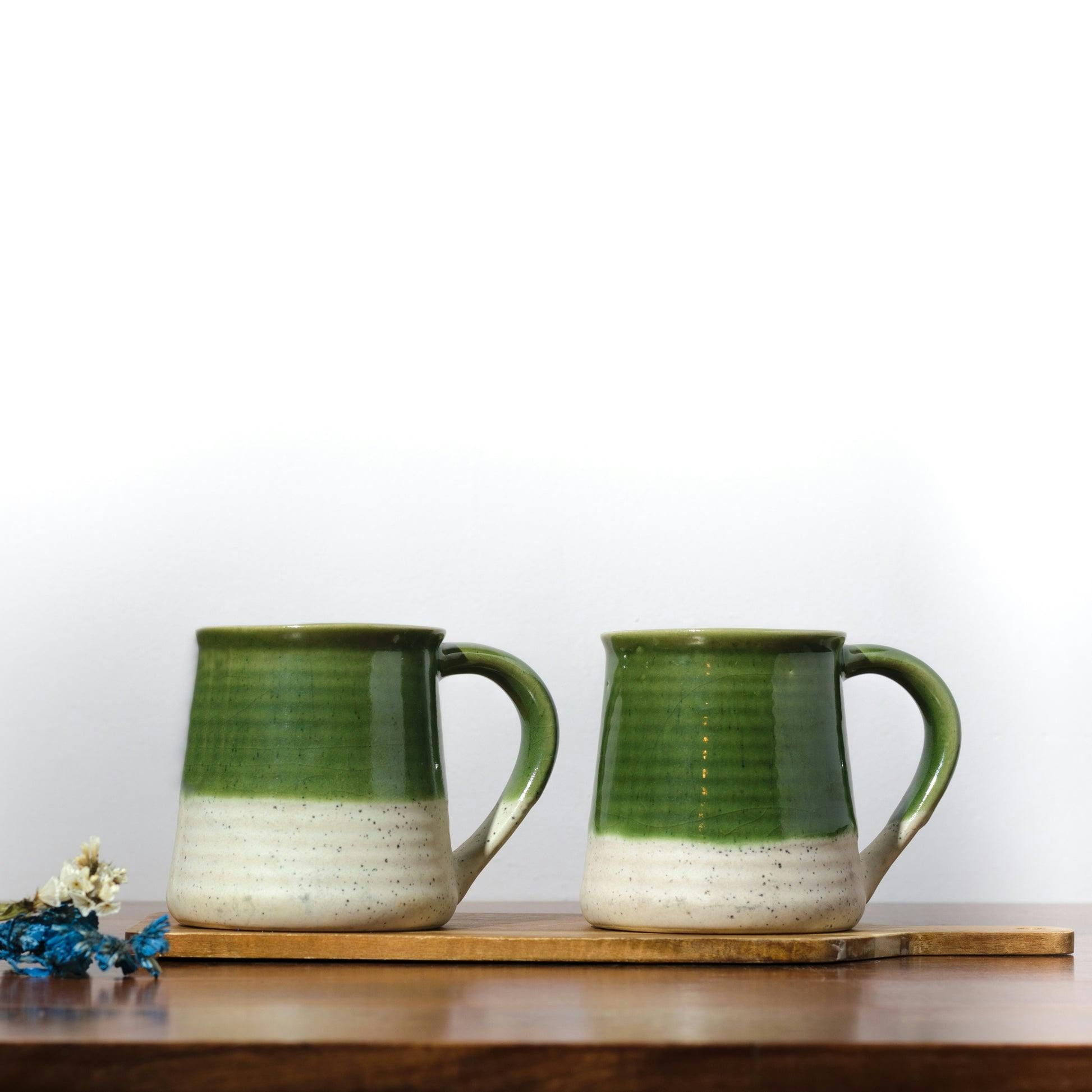 Green Drip Mug - Set of 2, a product by Oh Yay project