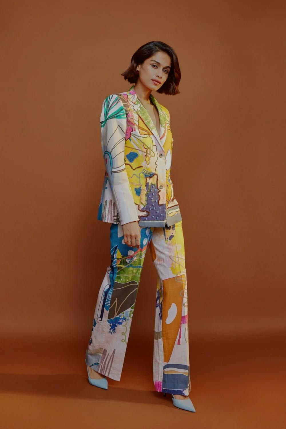 Doodle Embroidered Blazer, a product by Advait India