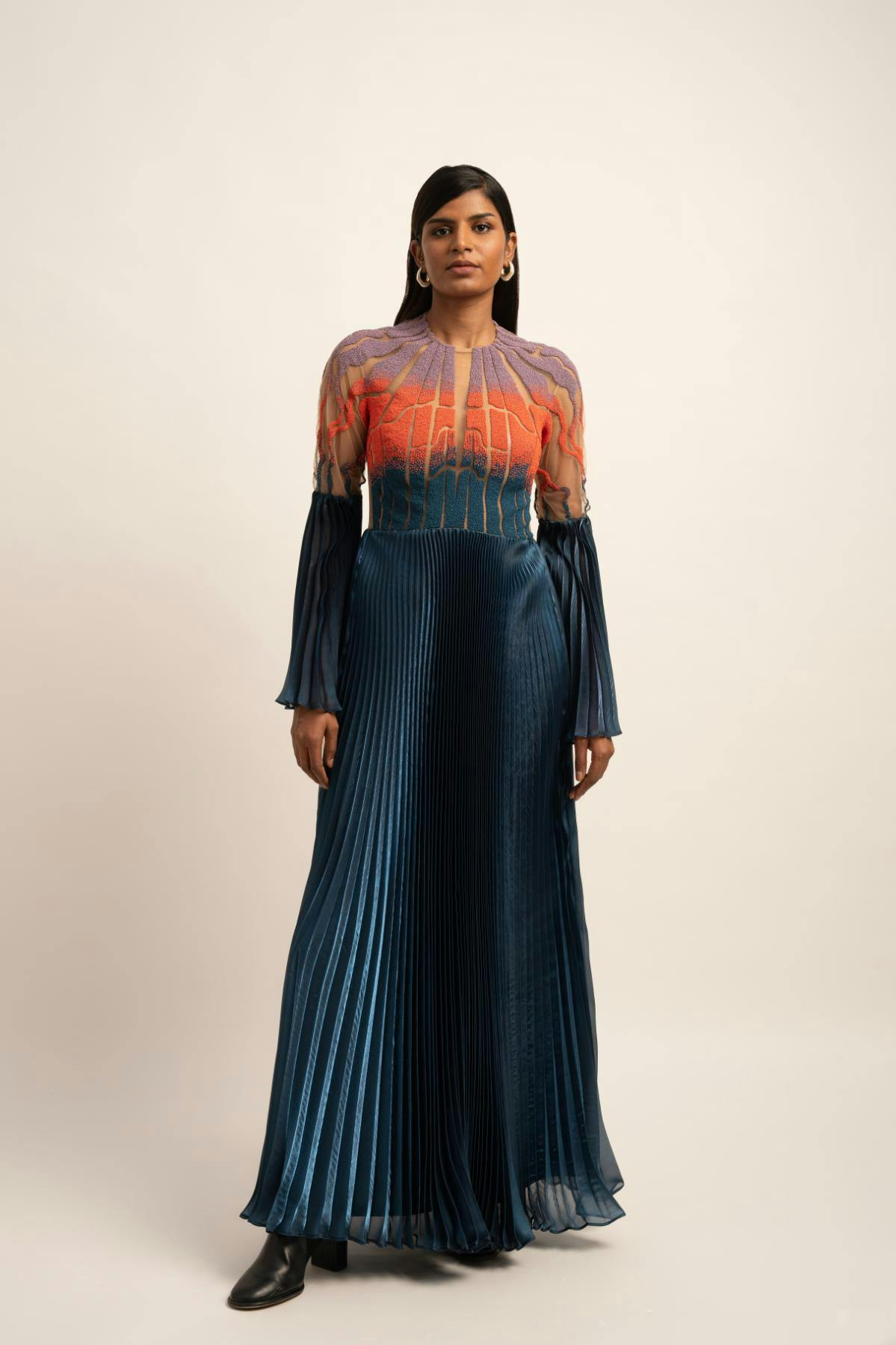 The Luminous Flutter Beaded Gown, a product by Siddhant Agrawal Label